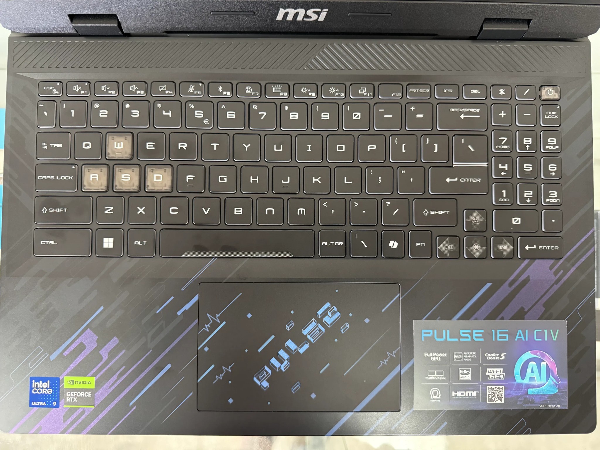 MSI Pulse 16 AI 240Hz Gaming Laptop Intel Core Ultra 9 185H - RTX 4070 - 32GB - 1TB NVME (Open Box)