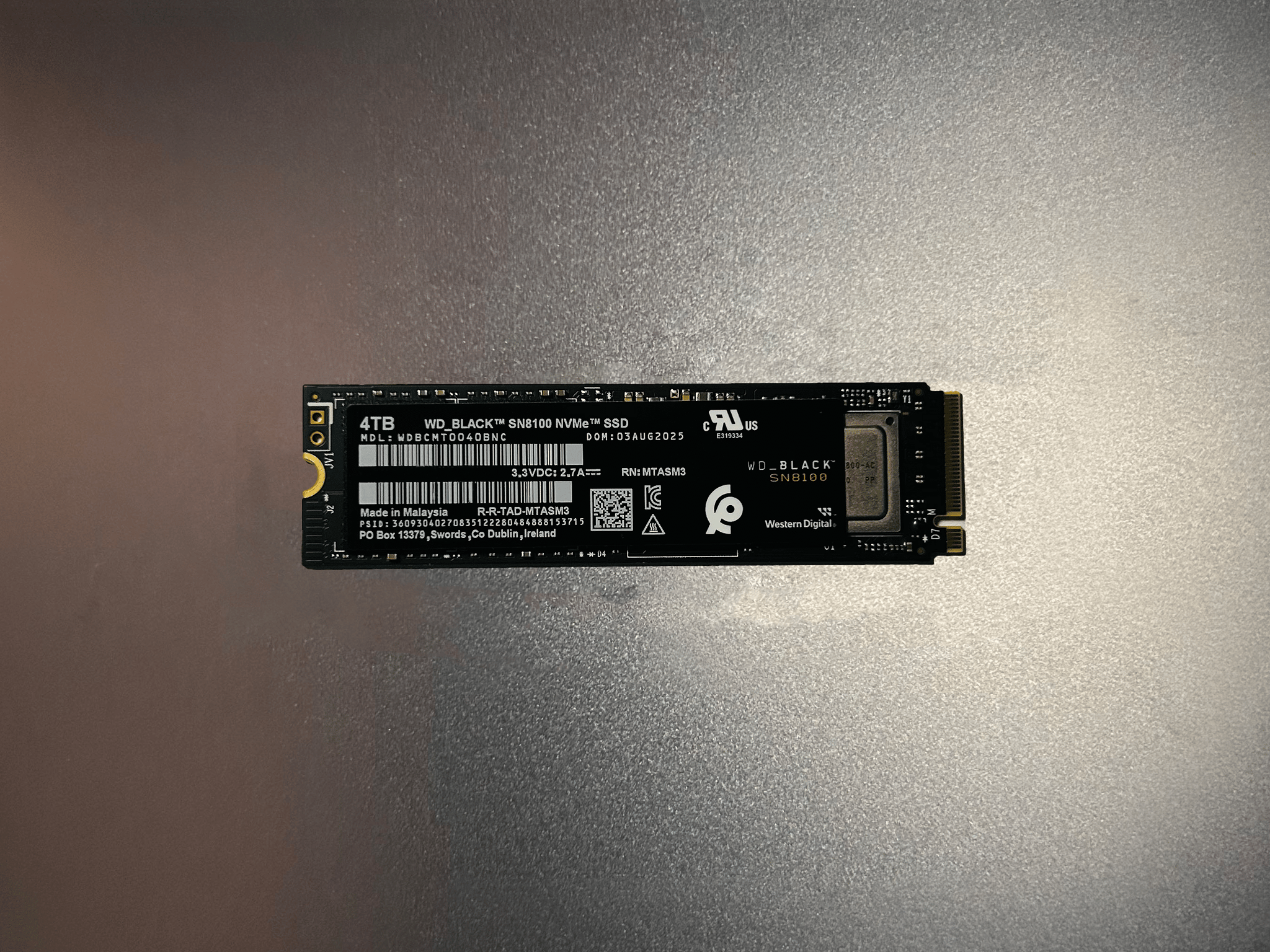 WD Black SN8100 4TB NVMe SSD PCIe 5.0 Gen 5 m.2 *Fastest on the market!*