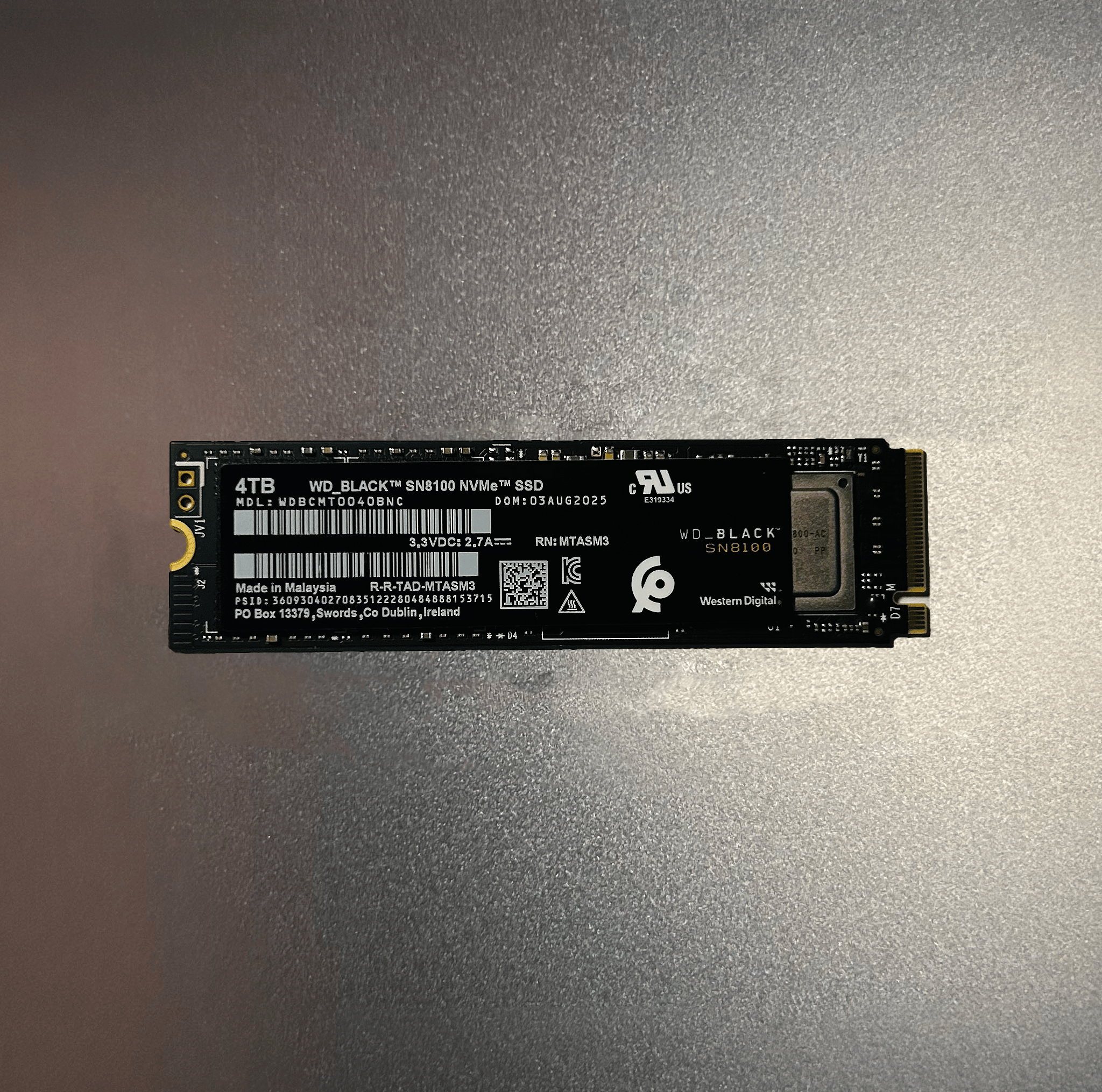 WD Black SN8100 4TB NVMe SSD PCIe 5.0 Gen 5 m.2 *Fastest on the market!*