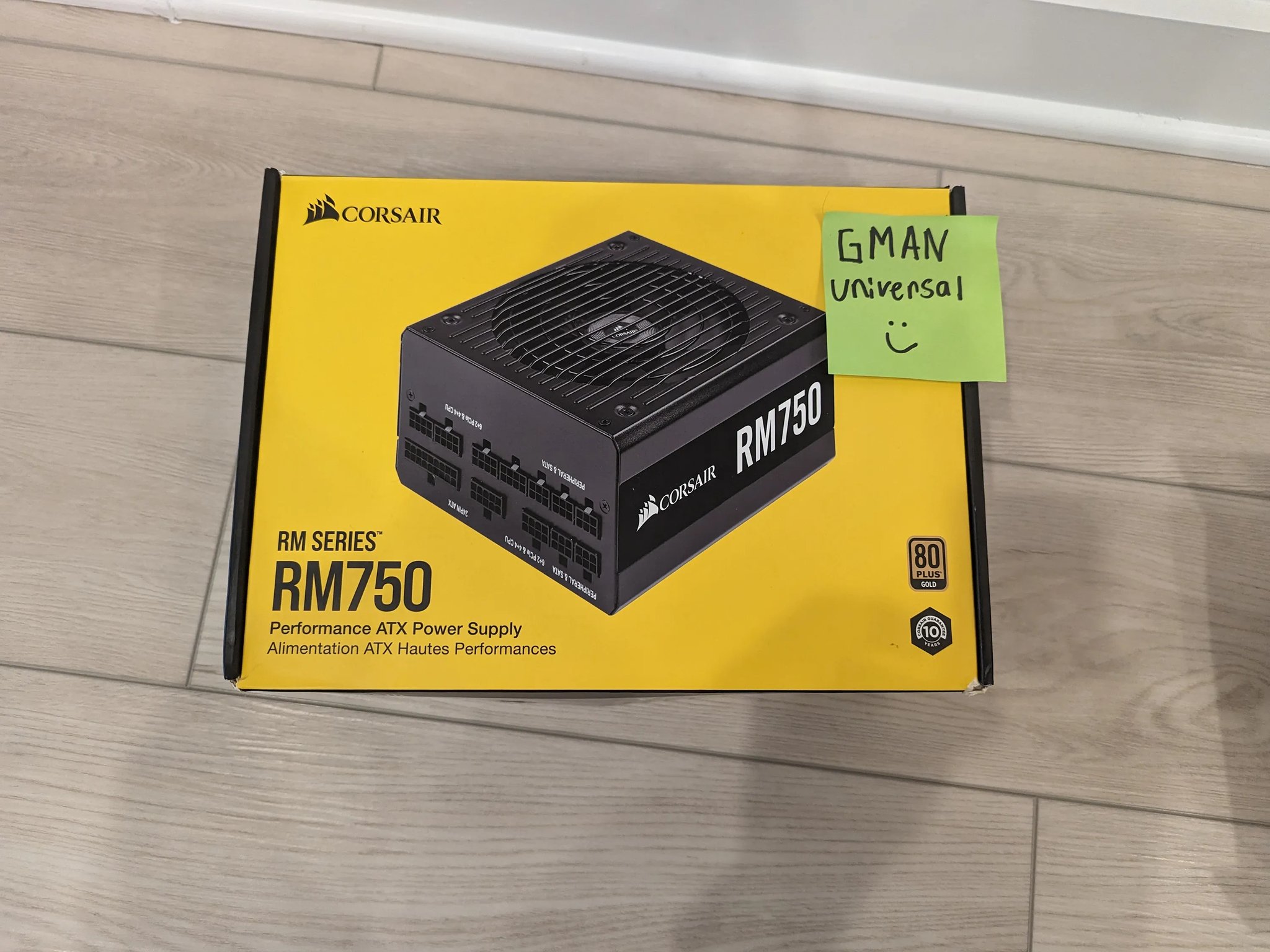 Corsair RM Series, RM750, 750 Watt, 80+ Gold Certified, Fully Modular Power Supply