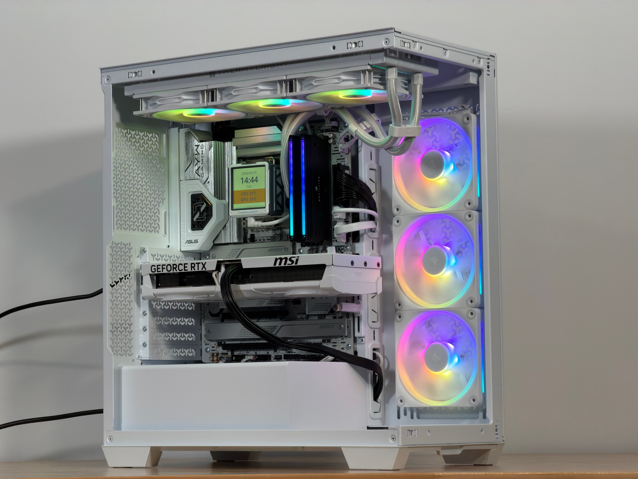 White RTX 5080 Intel Core Ultra 7 265kf Gaming PC