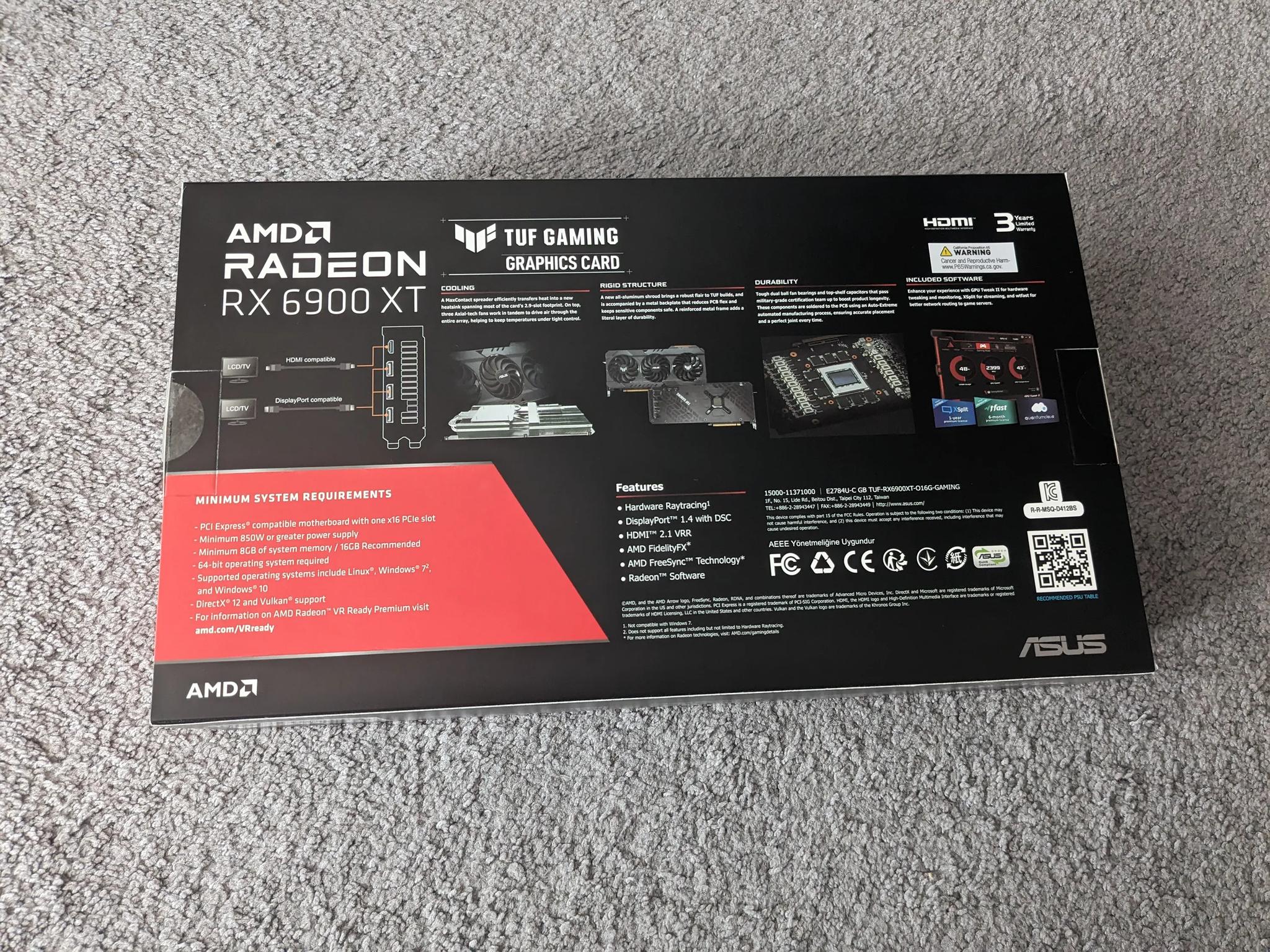 Asus TUF Radeon RX 6900 XT OC - AMD 6900XT GPU