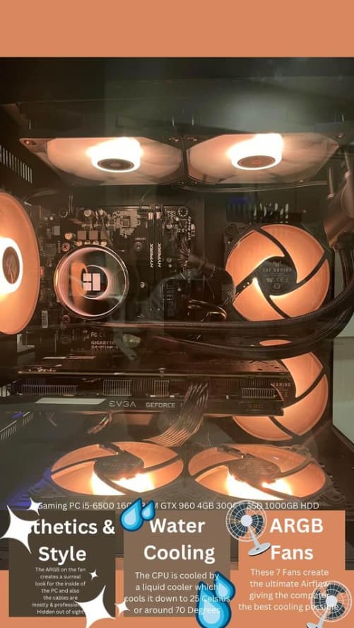 🟠Low Orange🟠 - 💸Budget Custom Built🤑 - Gaming PC - 1080P 🖵 - High FPS and Performace 🚀