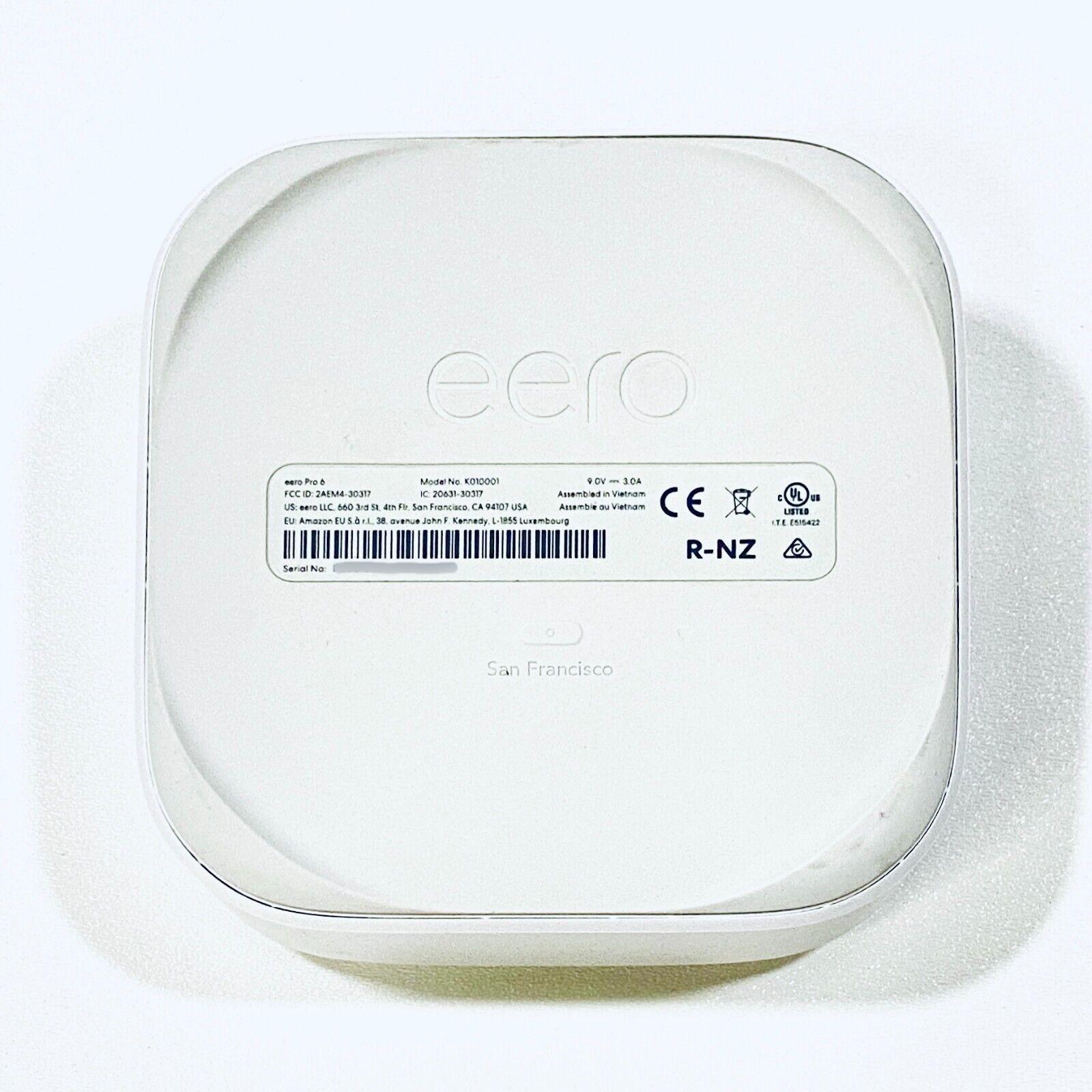EERO Pro 6 Tri-band Wi-Fi 6 Gigabit Speed Mesh Wi-Fi Router K010001