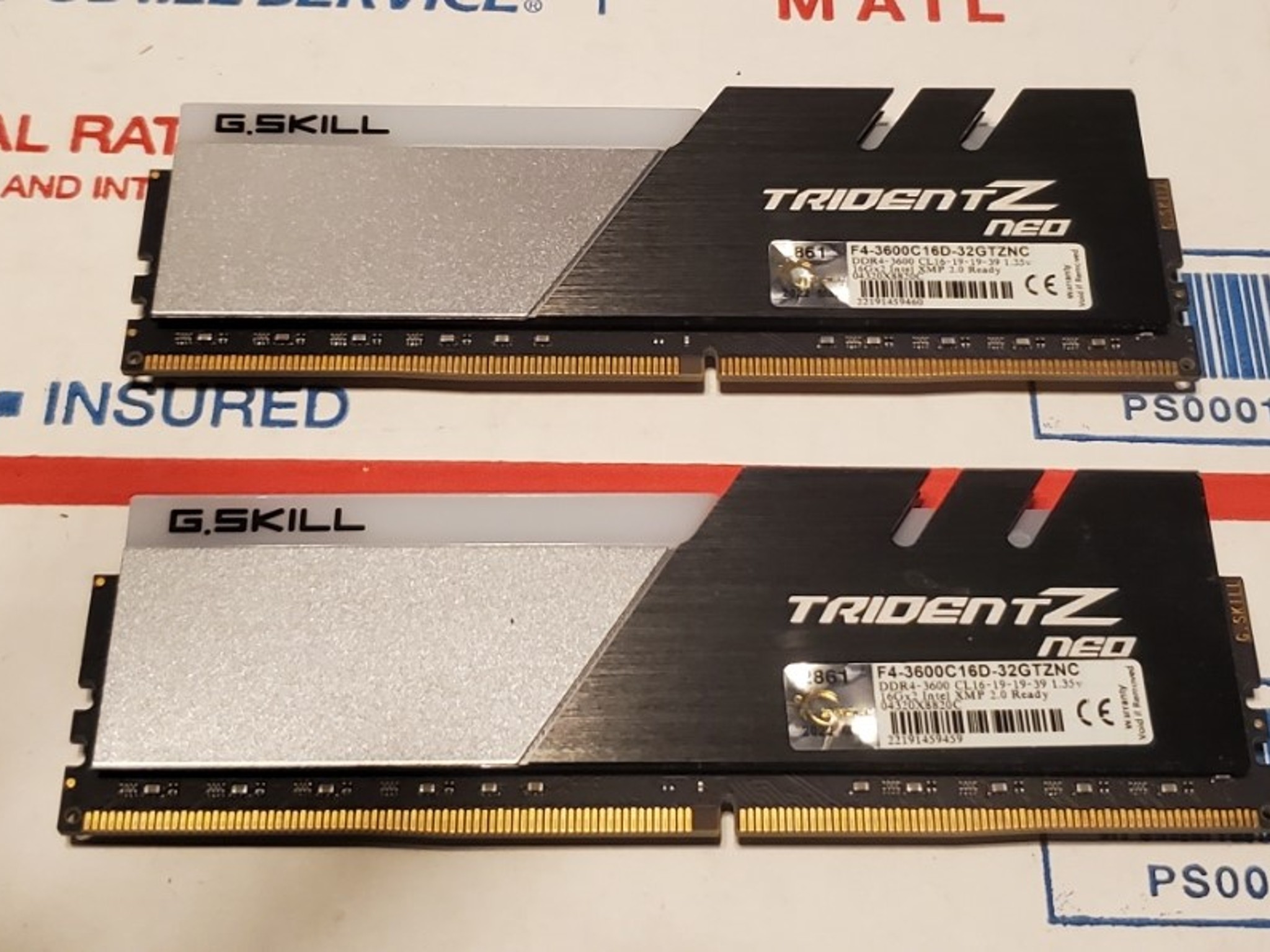 G.SKILL Trident Z Neo 32GB (2 x 16GB) RGB DDR4 3600mhz CL16 (PC4 28800) Desktop Memory