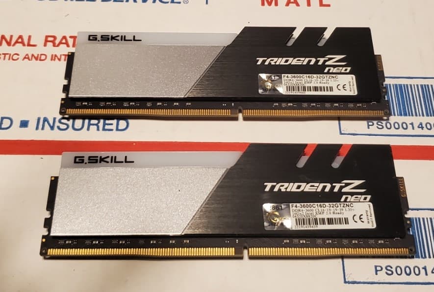 G.SKILL Trident Z Neo 32GB (2 x 16GB) RGB DDR4 3600mhz CL16 (PC4 28800) Desktop Memory