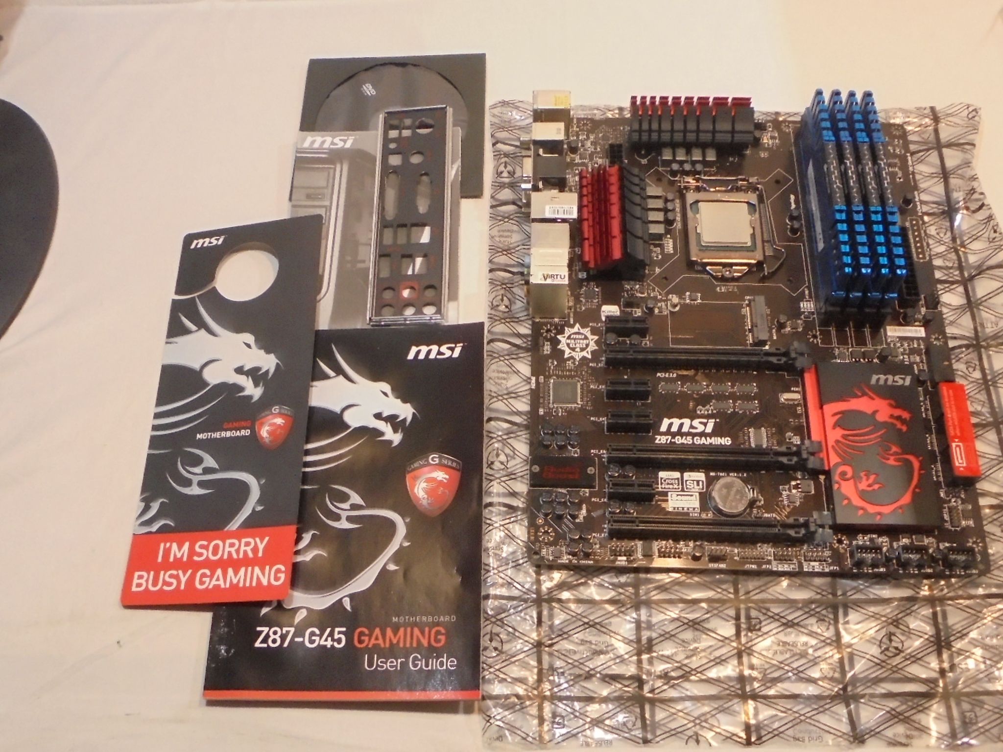 MSI-Z87 G45-Gaming/Intel I-7/16GB Gaming combo In Original Box