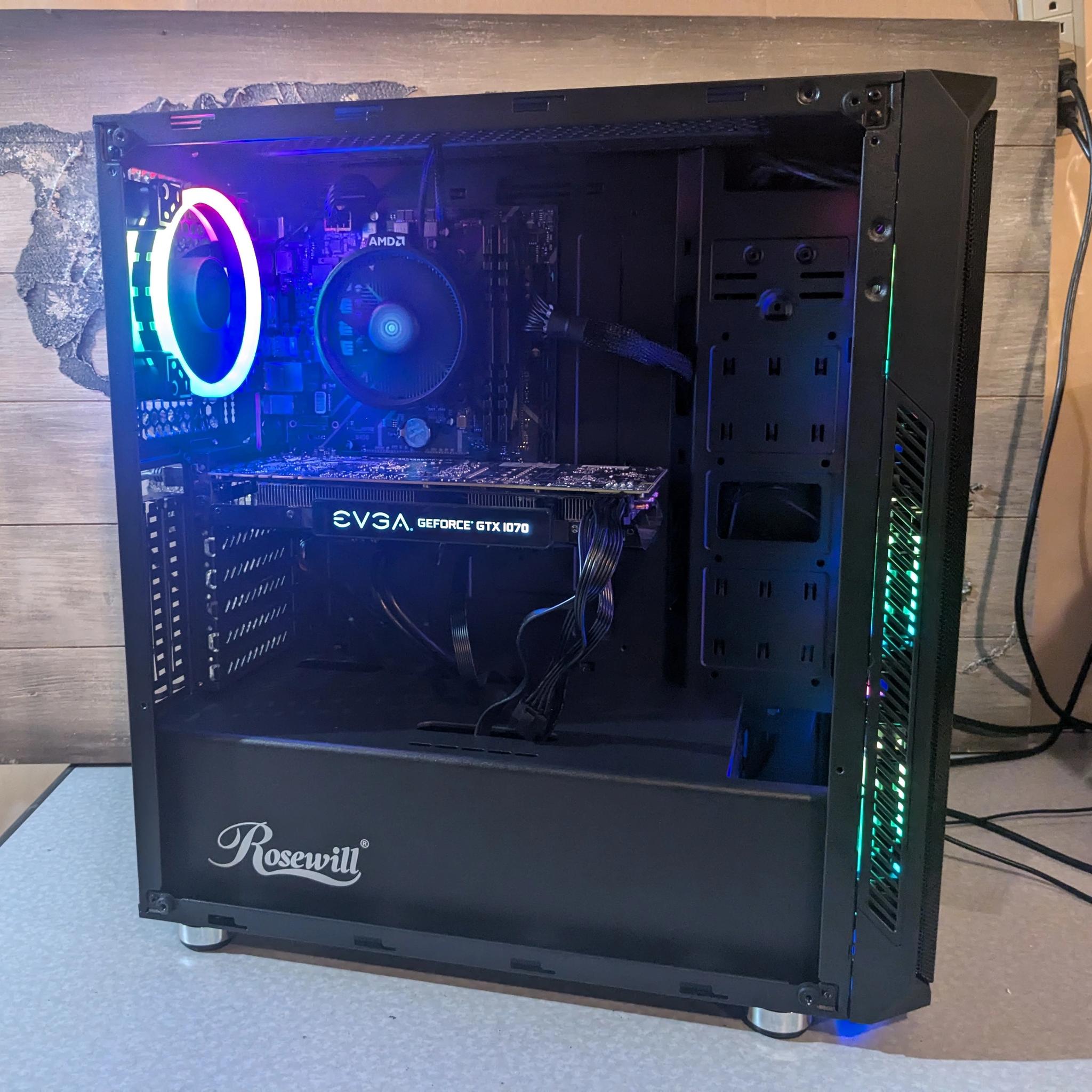 Gaming PC - Ryzen 5 3600, GTX 1070, 16GB / 1TB