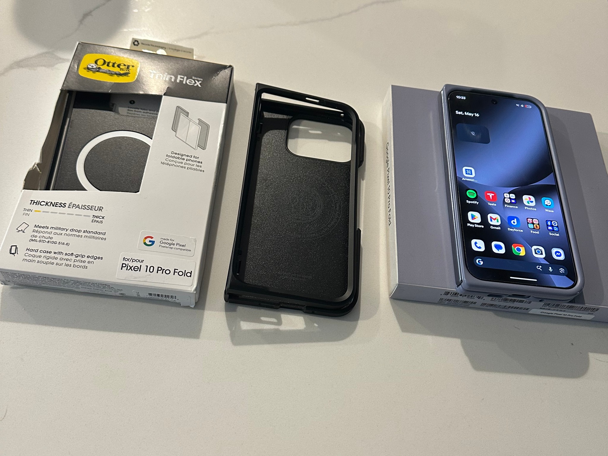 Unlocked Google Pixel 10 Pro Fold 256gb moonstone