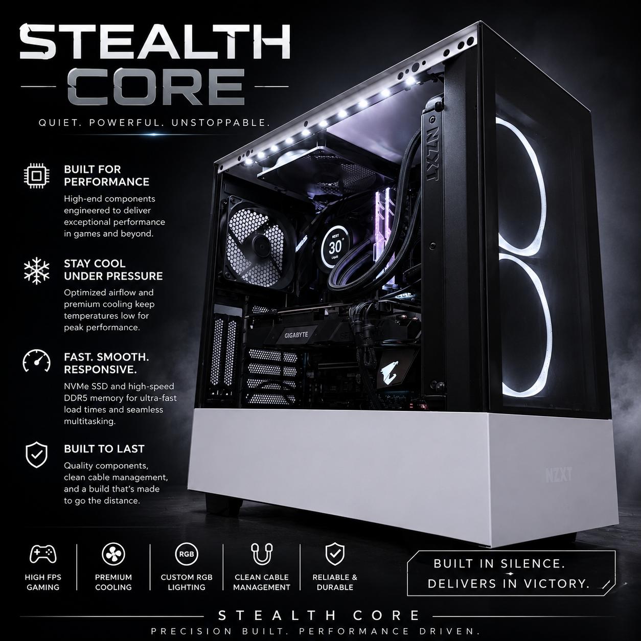 ⚫️"Stealth Core "⚪️| 1440p Gaming | RTX 2080 Super 8GB | i9 9900K | 16B Ram | 1TB NVMe Storage