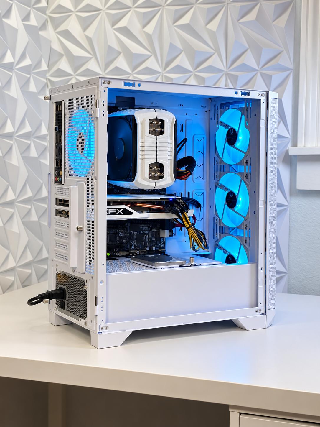 White Custom Gaming PC Build i5