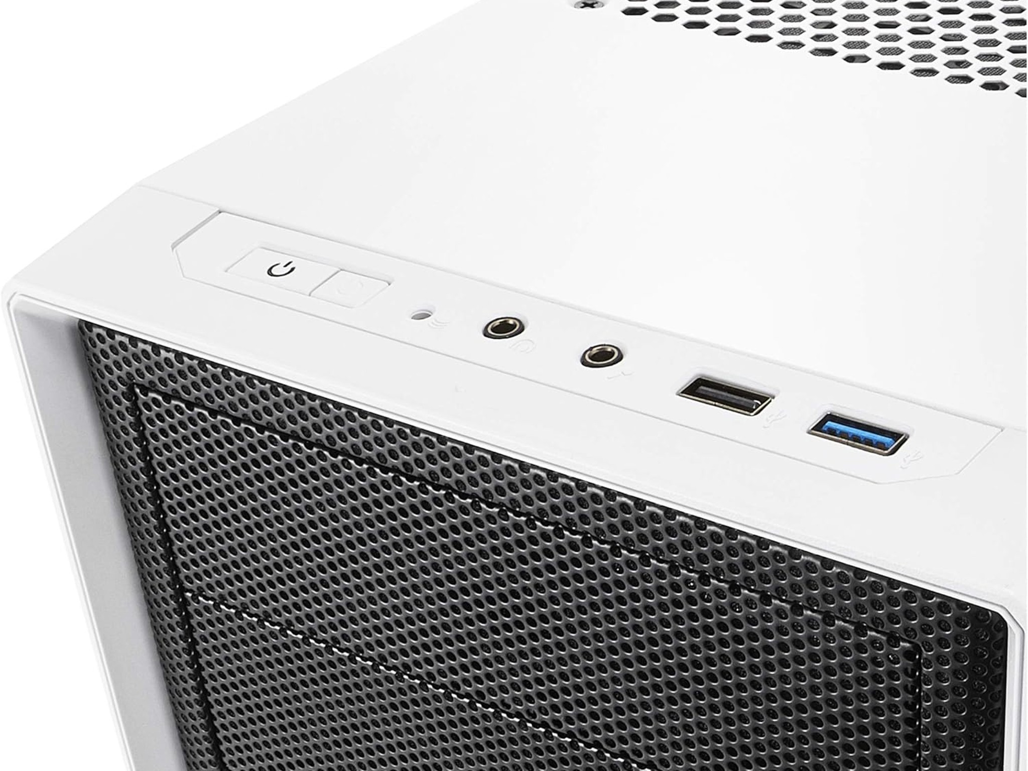 Fractal Design Focus G White ATX Mid Tower Computer Case + Powerspec 650 Watt ATX Power Supply.