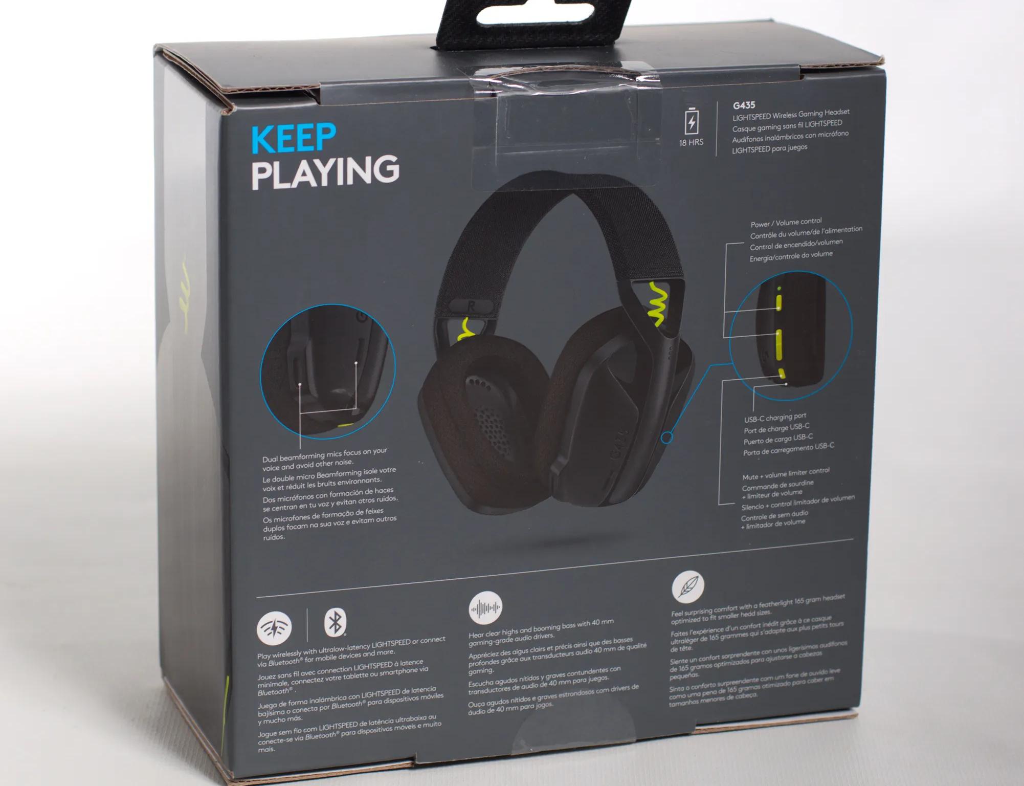 Logitech G435 LIGHTSPEED Wireless Bluetooth Gaming Headset - Black/Yellow - New