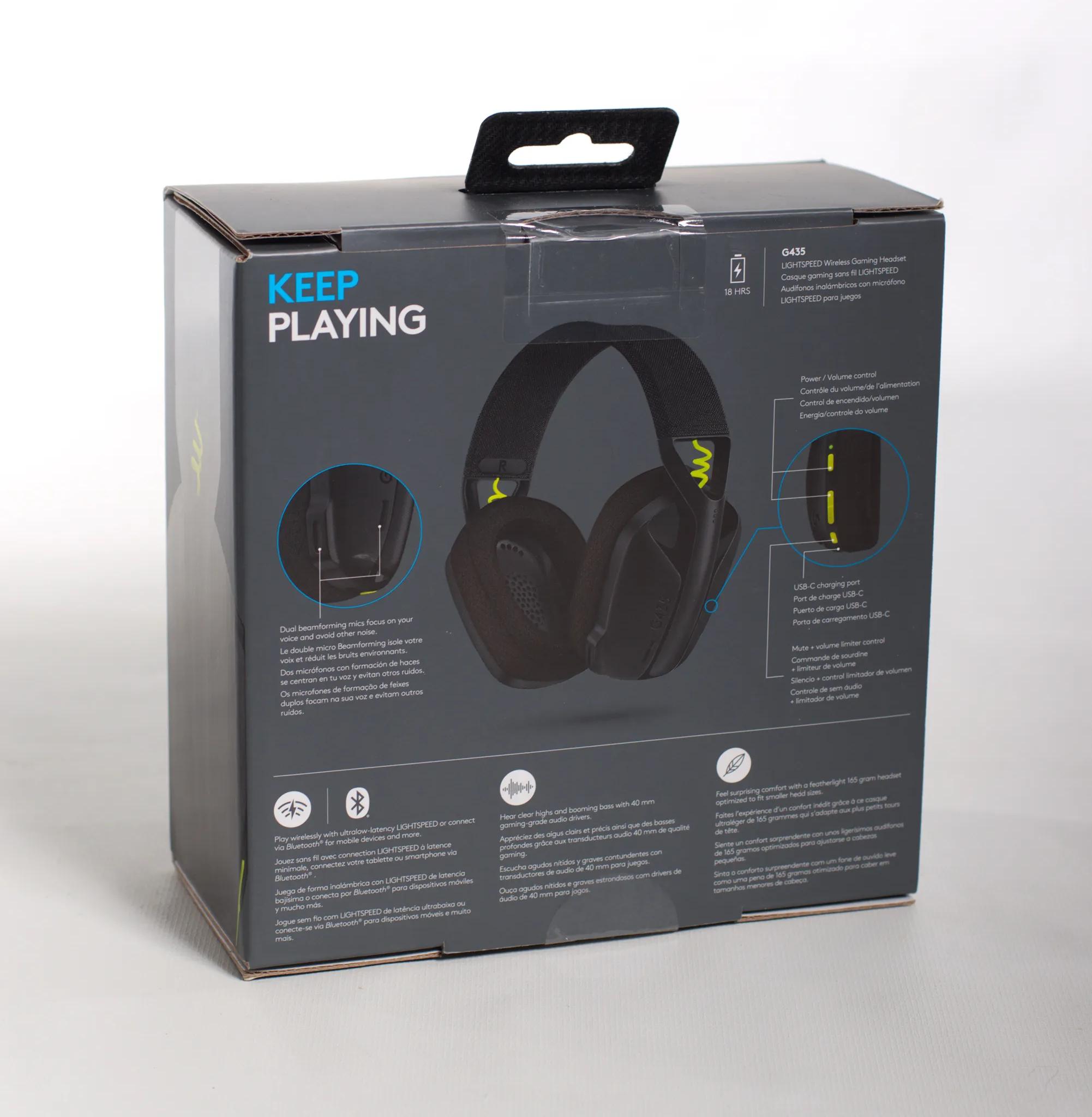 Logitech G435 LIGHTSPEED Wireless Bluetooth Gaming Headset - Black/Yellow - New