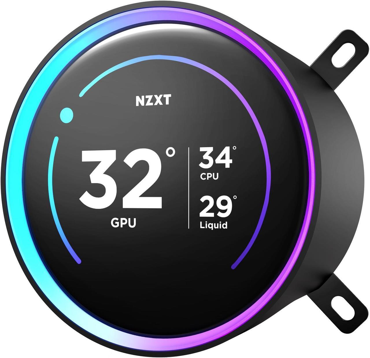 NZXT KRAKEN ELITE 360 BLACK AIO LIQUID COOLER W/ IPS LCD & STATIC PRESSURE FANS (AMD AM4 AM5 ONLY!)