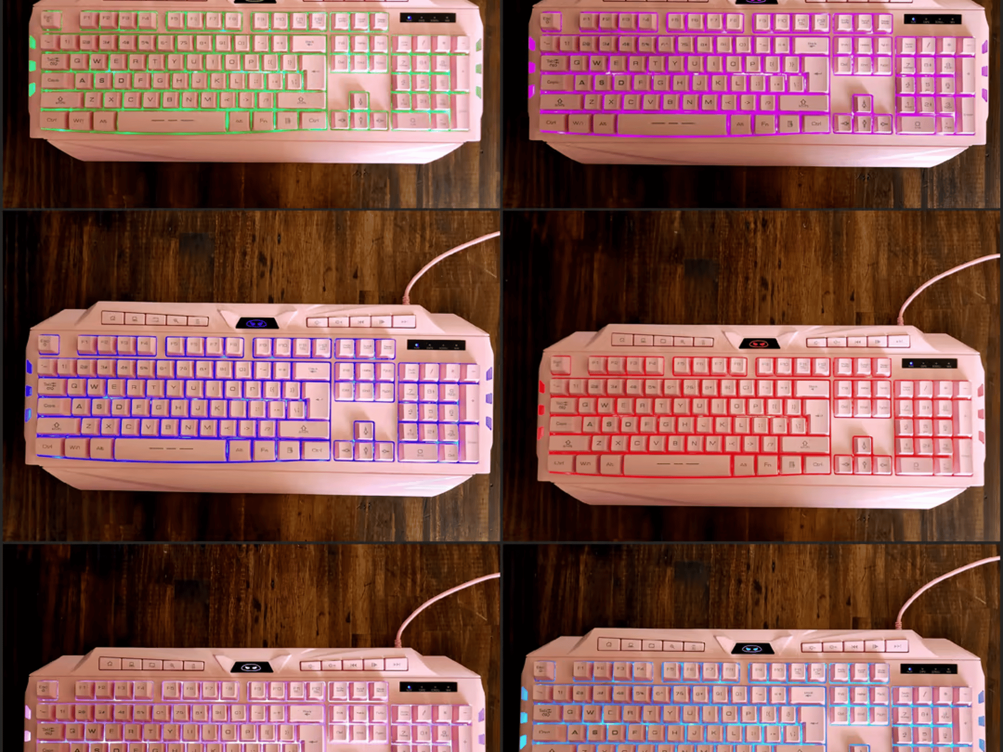 MageGee GK710 Wired Backlight Pink Membrane Keyboard