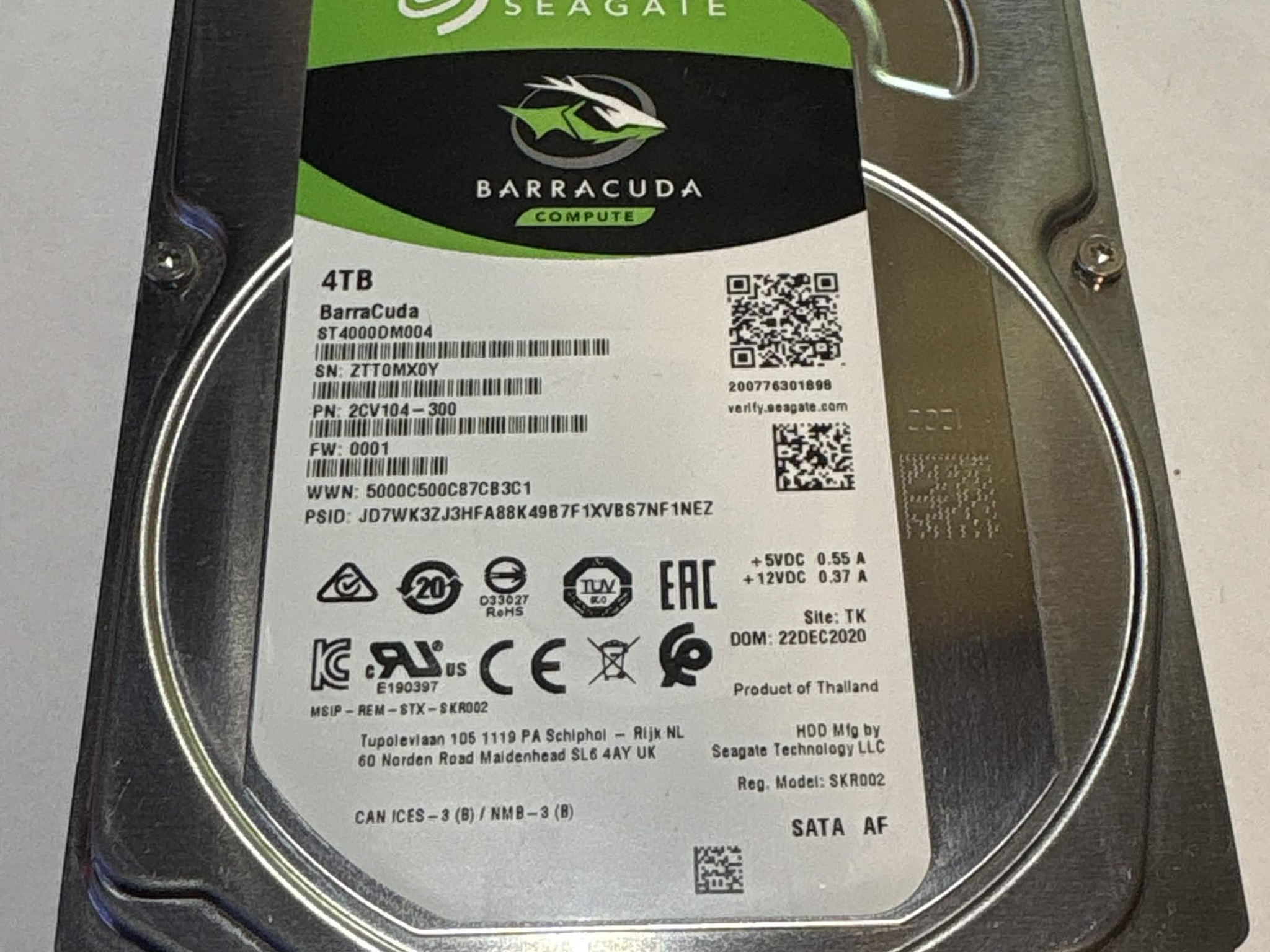 Seagate Barracuda 4TB SATA Hard Drive | Tested & Healthy