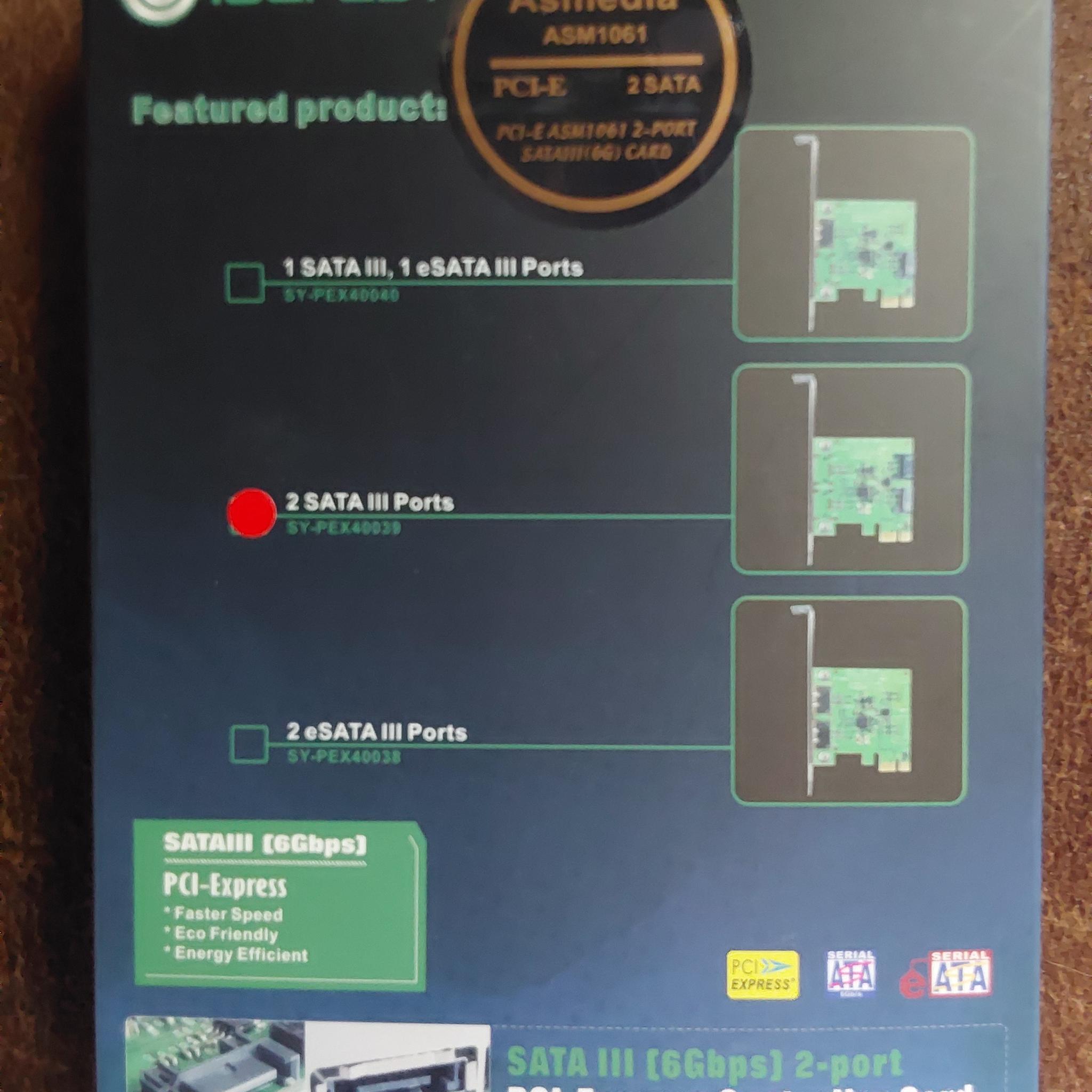 NEW IOCREST (SYBA) SY-PEX40039 PCI-Express 2.0 SATA III (6.0Gbs) Controller Card