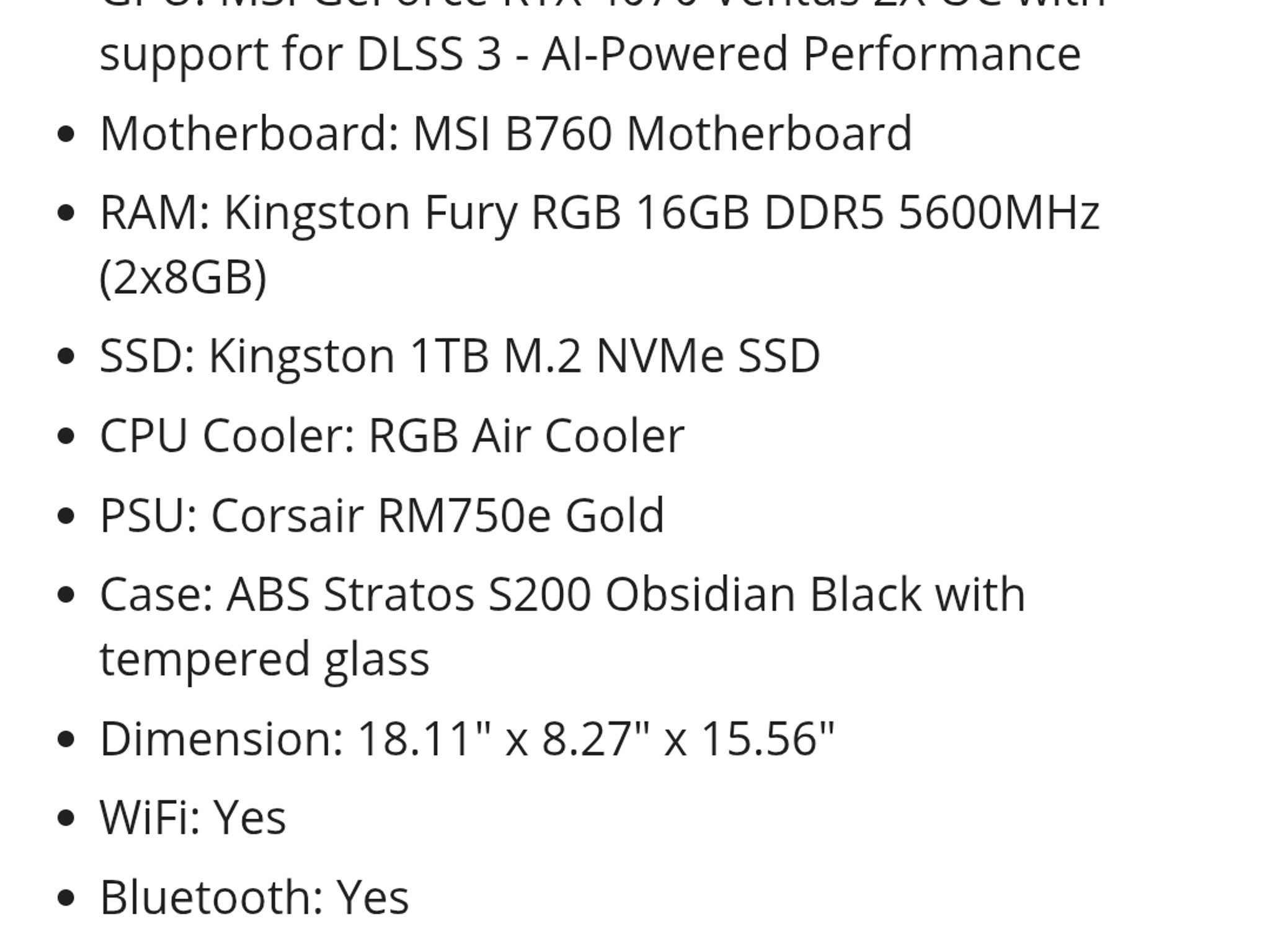 ABS Stratos Aqua Gaming PC – Windows 11 Home - Intel i7 13700F – GeForce RTX 4070