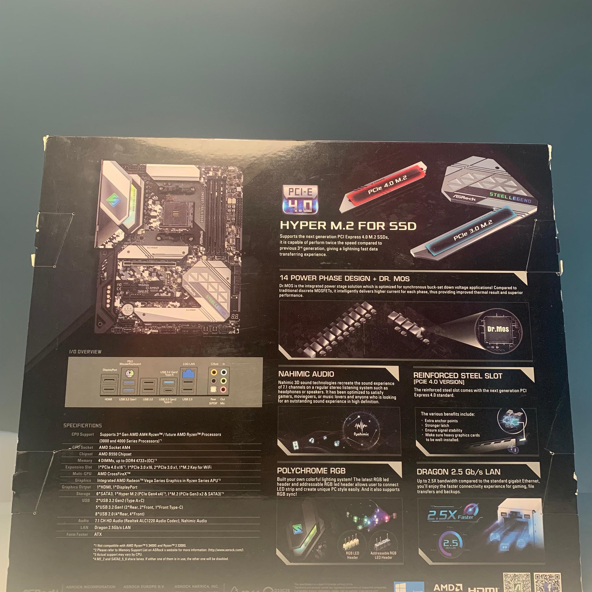 ASRock B550 Steel Legend Motherboard - BRAND NEW!