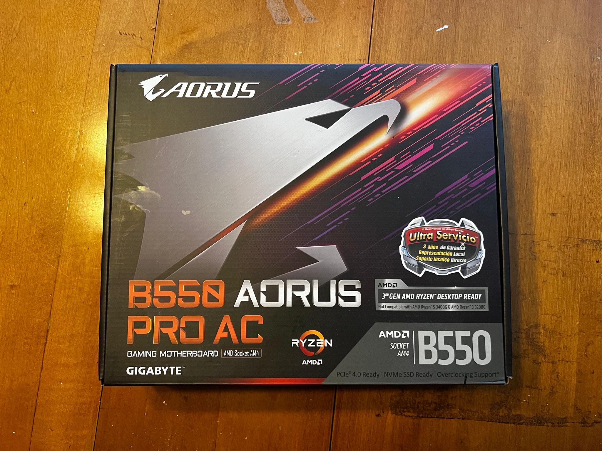 Gigabye B550 Aorus Pro AC Wifi Motherboard