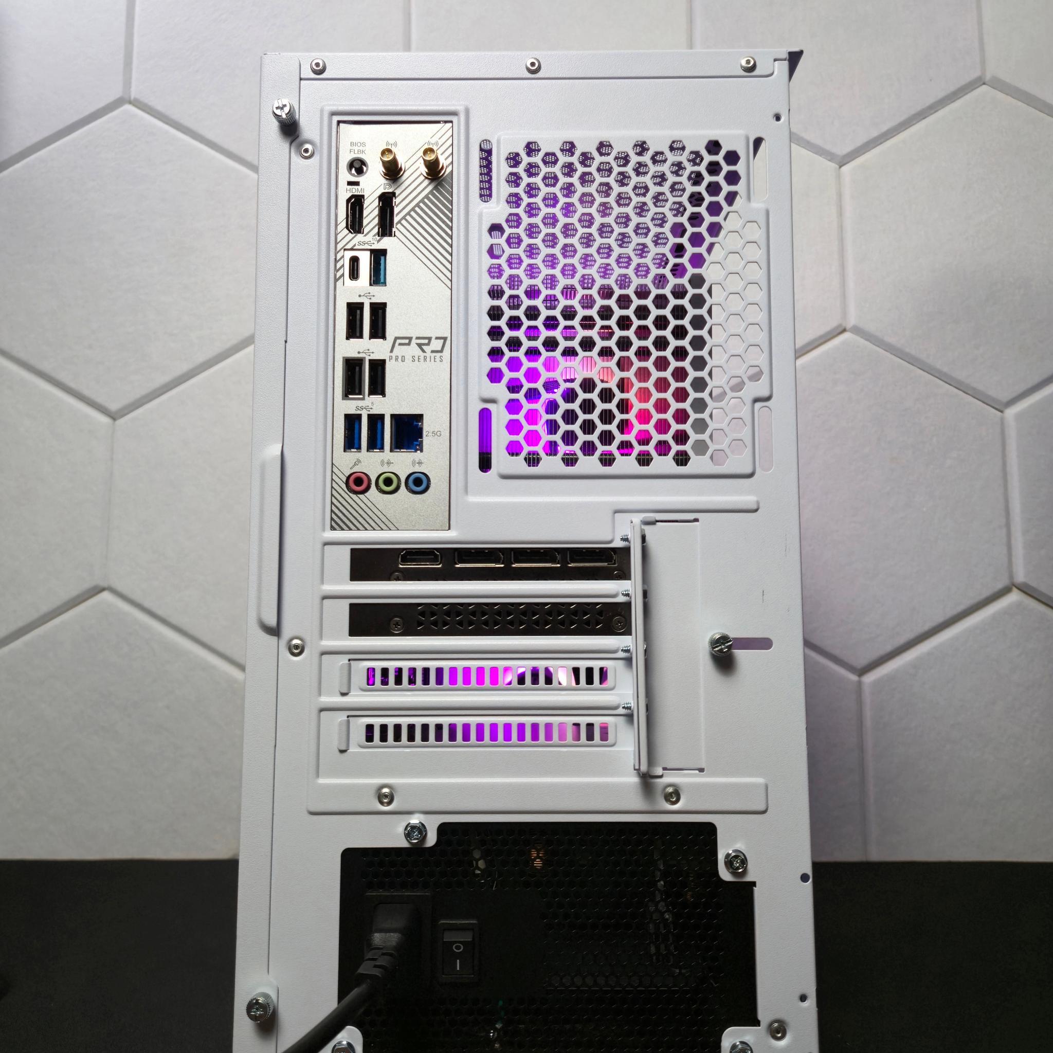 RTX 4060TI 8GB | Ryzen 7 8700F | 16GB DDR5 | 512GB SSD + 1TB HDD | Win 11 Home | WIFI+BT "Wisp"