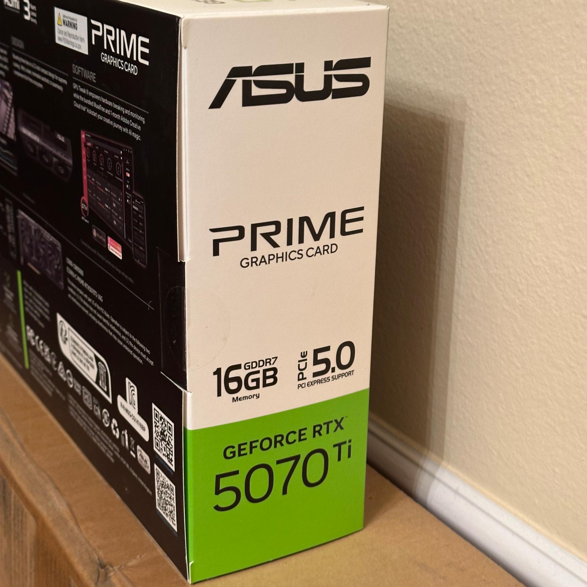BNIB Asus RTX 5070 ti Prime 16GB
