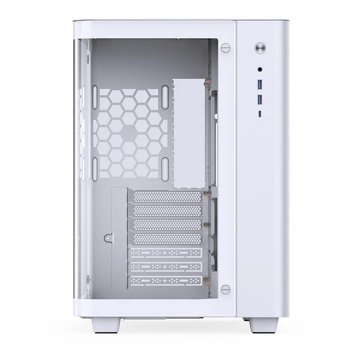 JONSBO TK-3 White ATX Dual Chamber Case Curved Glass - New (OEM)