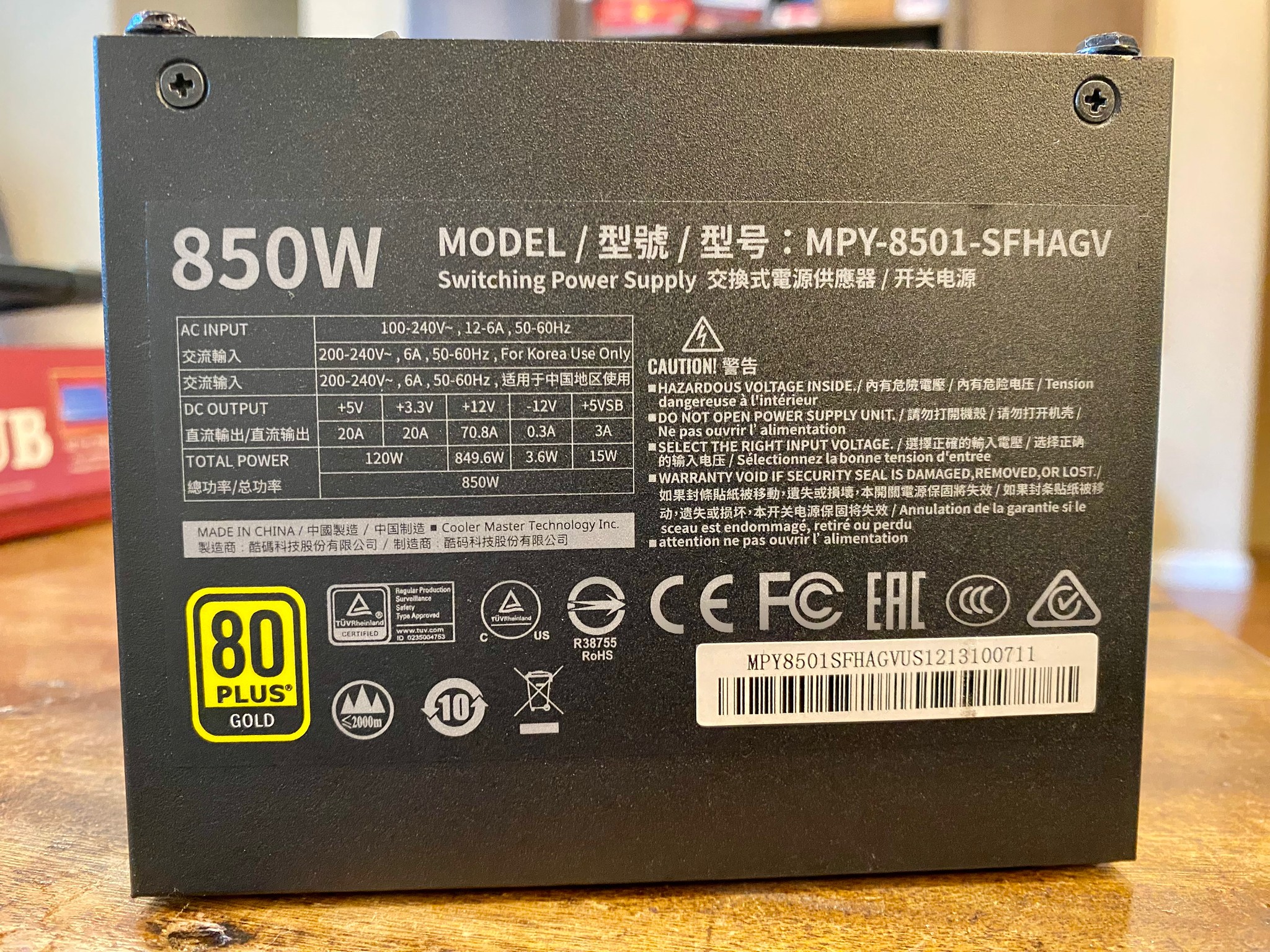 Cooler Master V850 SFX Gold, Mint Condition