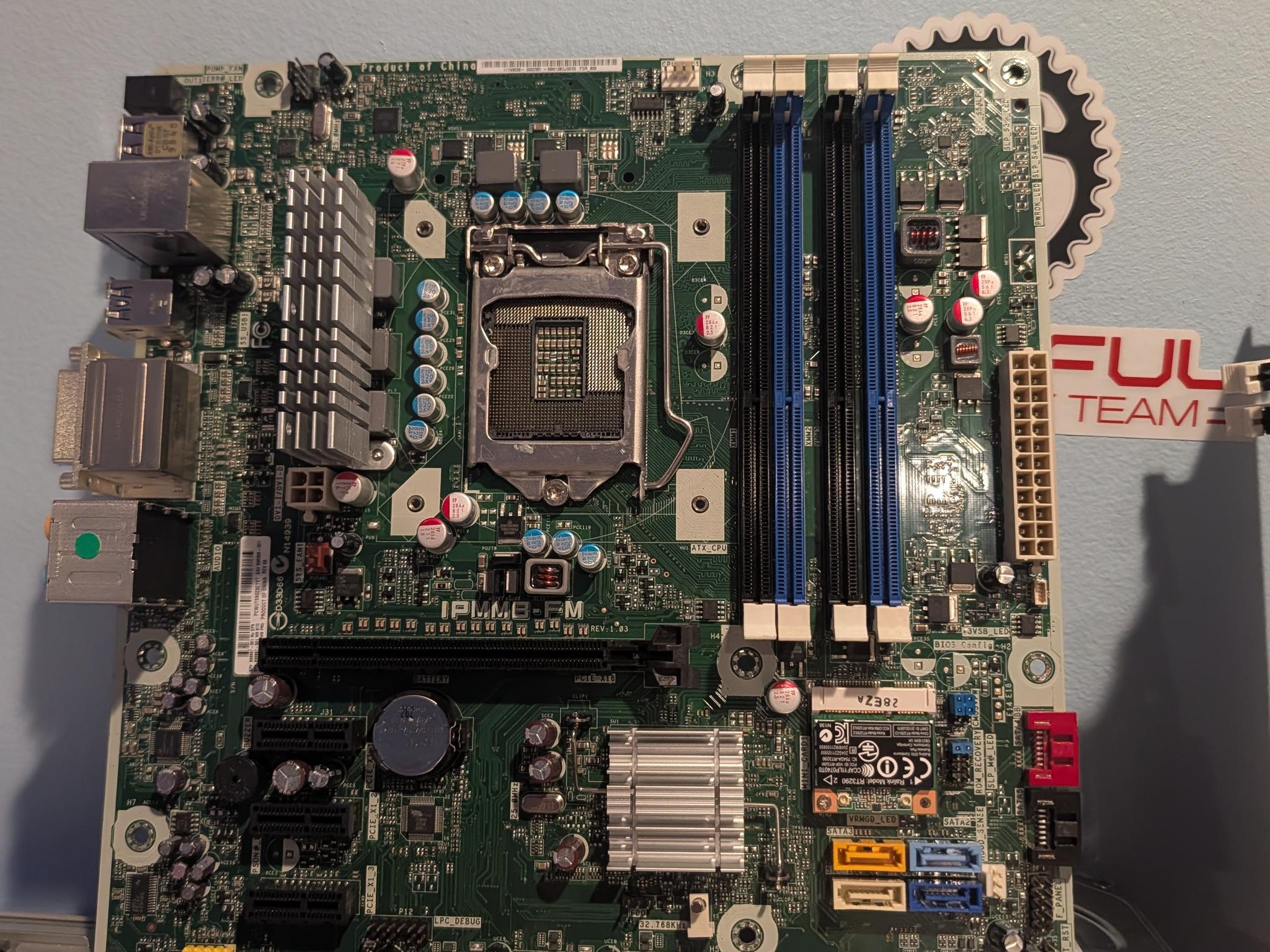 Lga 1155 standard fitting HP motherboard