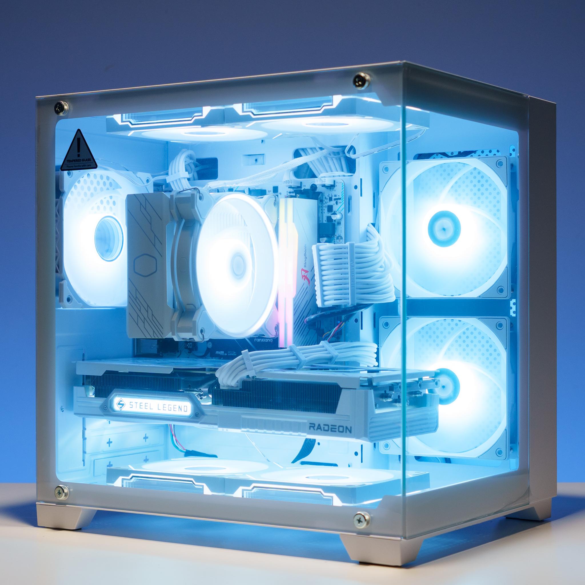 Snow White Gaming PC | Ryzen 5 | RX 9060 XT | 16GB DDR4 RAM | ARGB