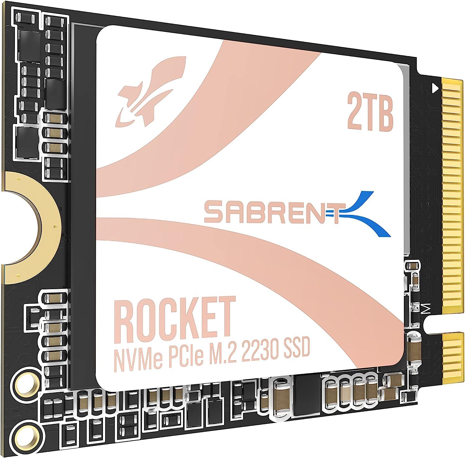 Steam Deck SSD 2TB SABRENT Rocket 2230 NVMe 4.0 High Performance PCIe 4.0 2TB