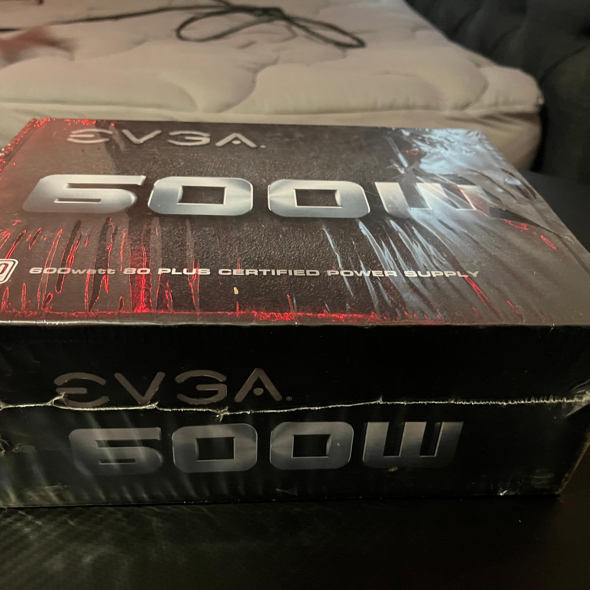 (NEW SEALED) EVGA 600 watt 80 plus certified power supply, 100-W1-0600-K1
