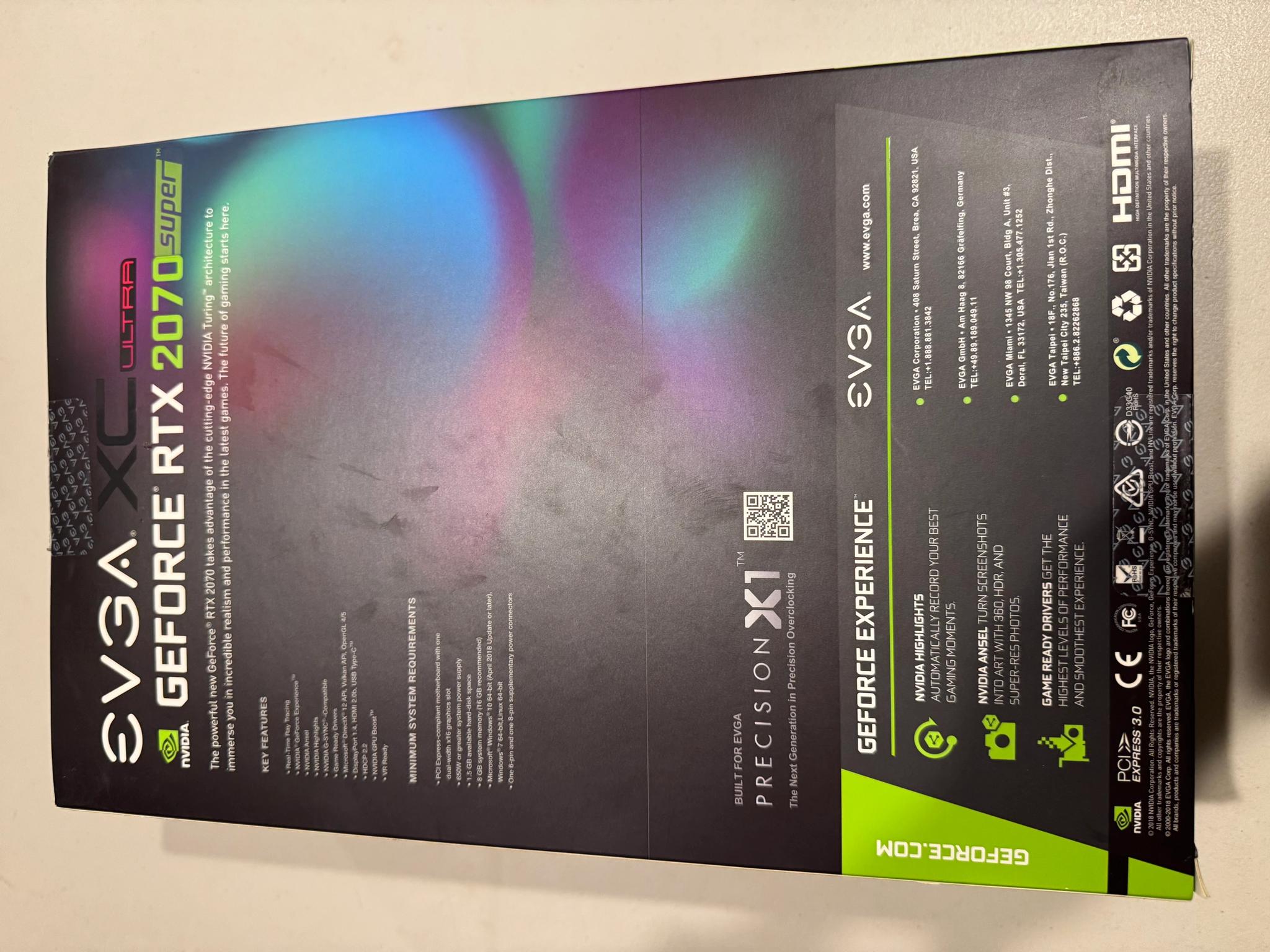 EVGA RTX 2070 Super XC Gaming 8G