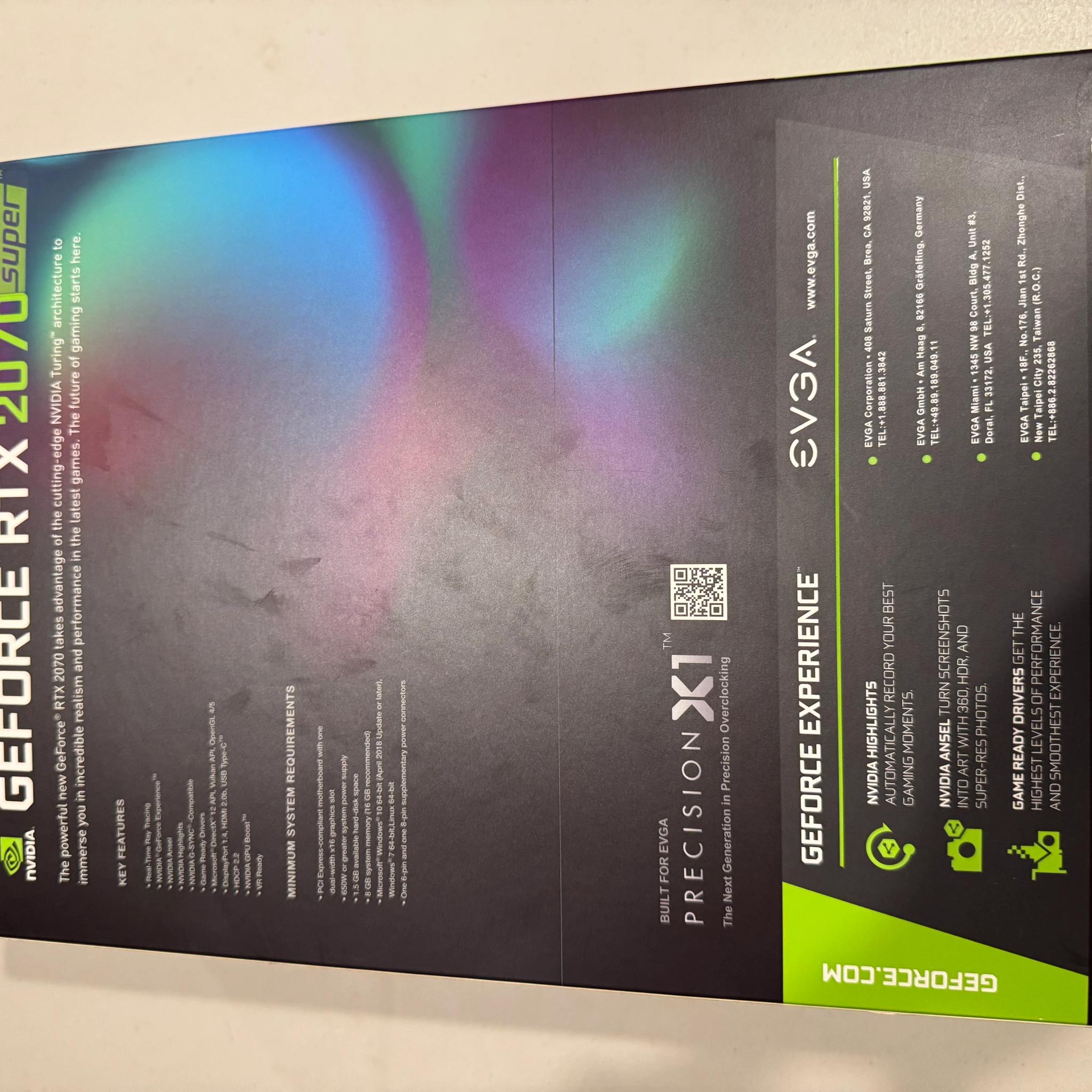 EVGA RTX 2070 Super XC Gaming 8G