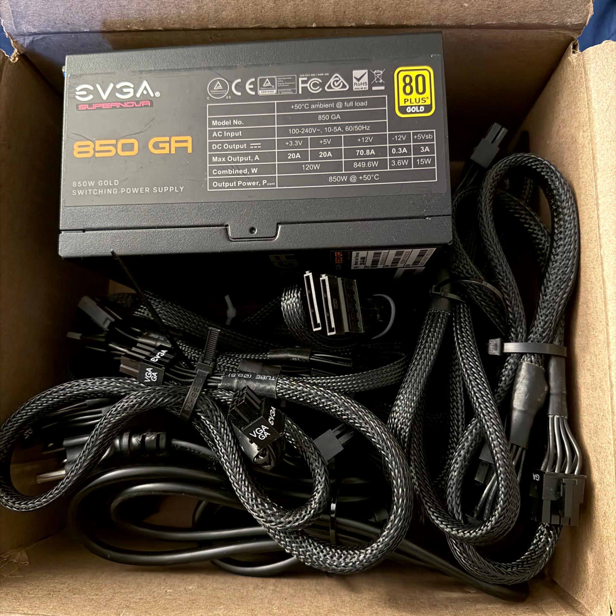 EVGA SuperNOVA 850 GA 80 PLUS GOLD power supply
