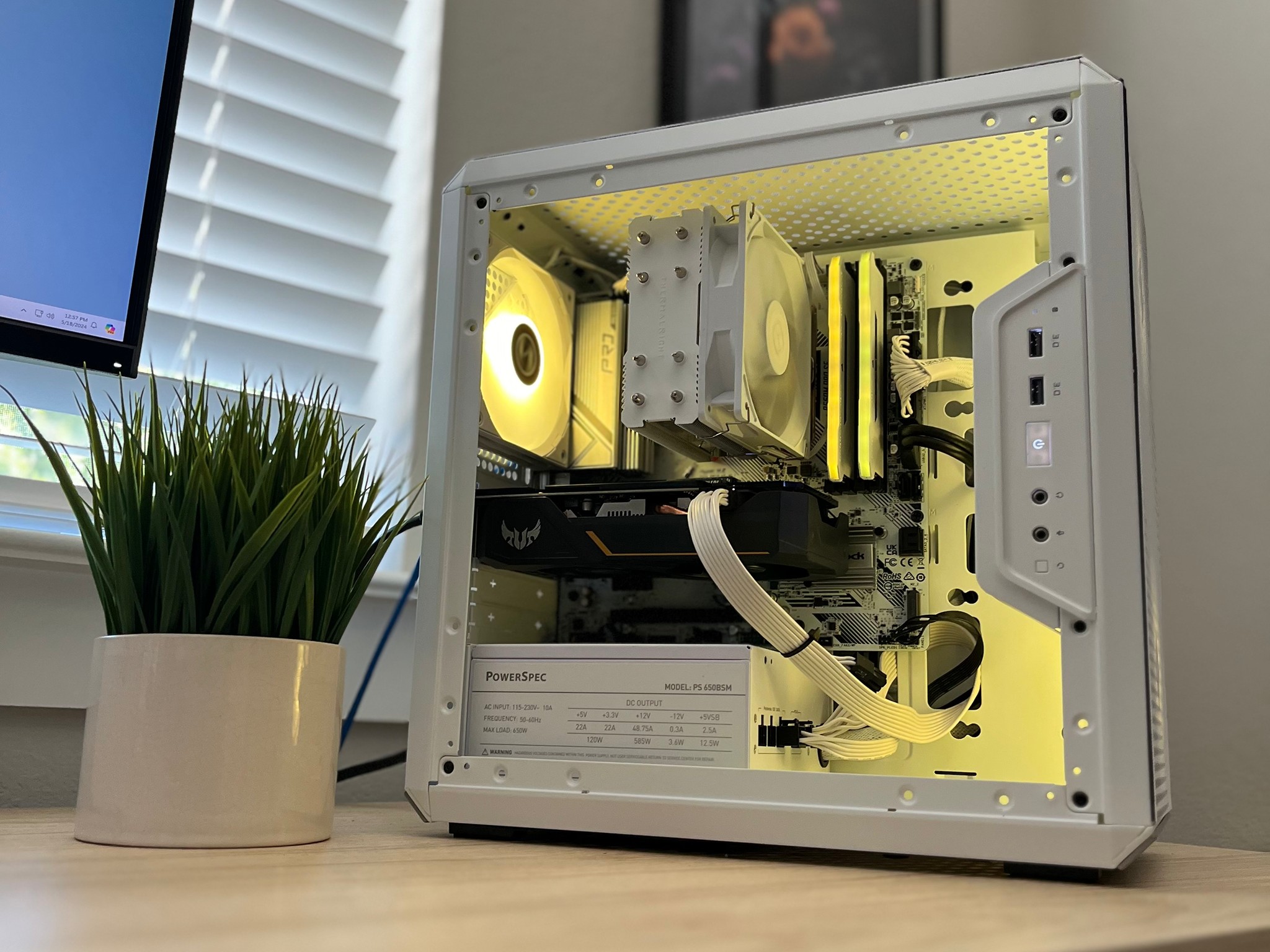 CUSTOM WHITE GAMING PC | RYZEN 5 5500 | GTX 1660 TI | RAM DDR4 16GB | 1T SSD | WIN 11 PRO