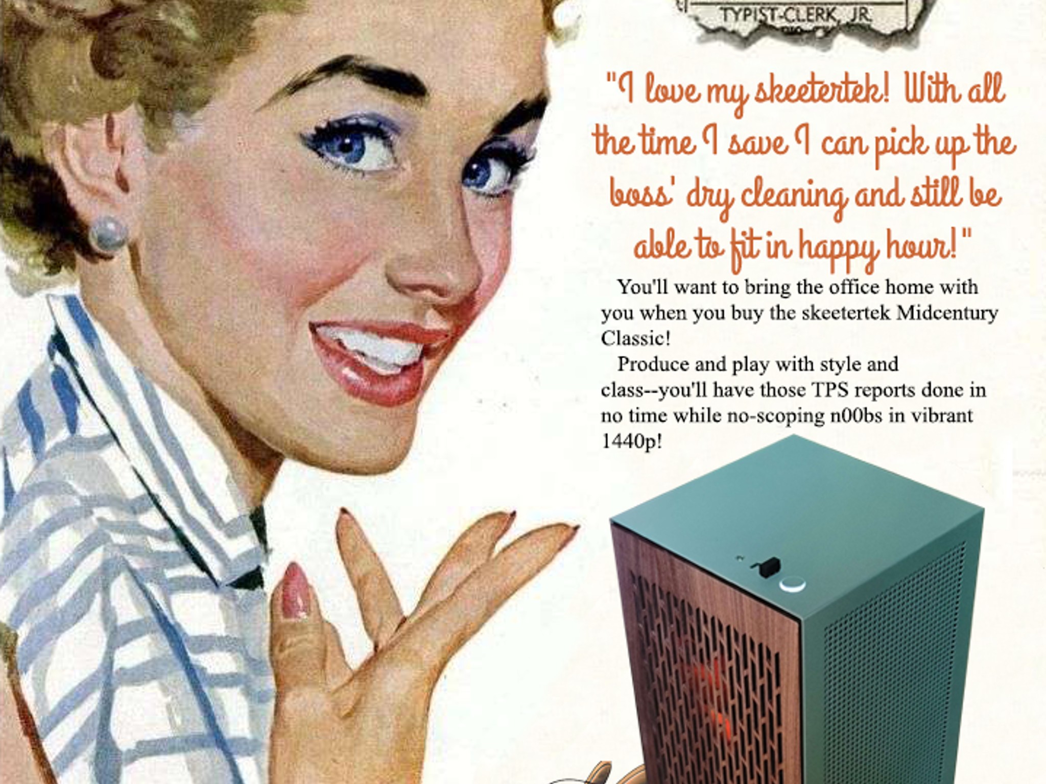 Midcentury Classic: 10400F, 32Gb, RTX 3070, Z490i, Noctua air cooler, WiFi/BT, 650W 1.5Tb