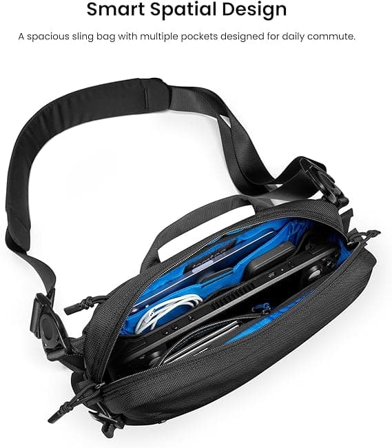 tomtoc EDC Sling Bag For Steam Deck, 5.5L Crossbody Bag