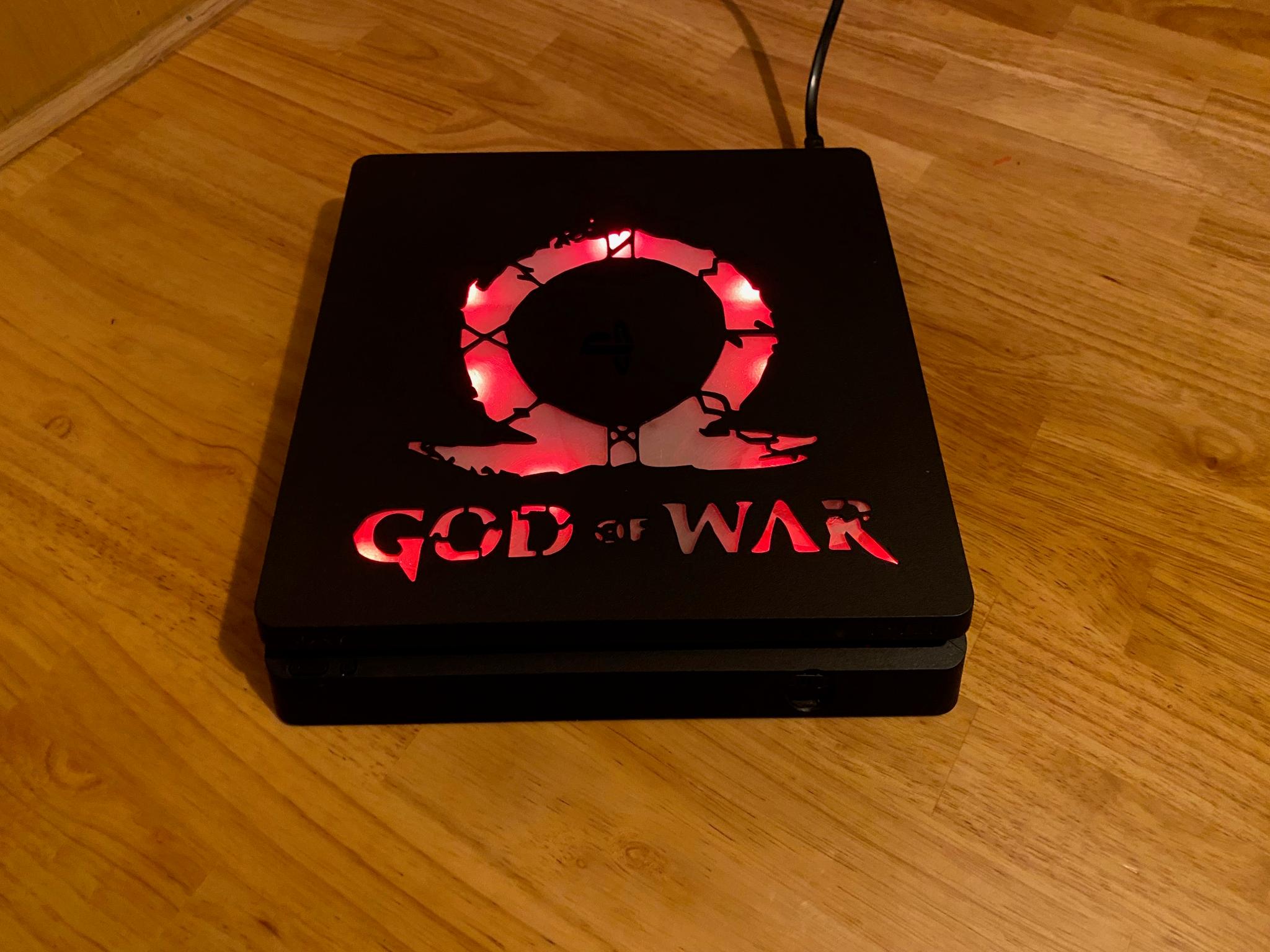 Modded PlayStation 4 - CASE MODS - PS4 Slim - God of war themed - 4TB Internal hard drive