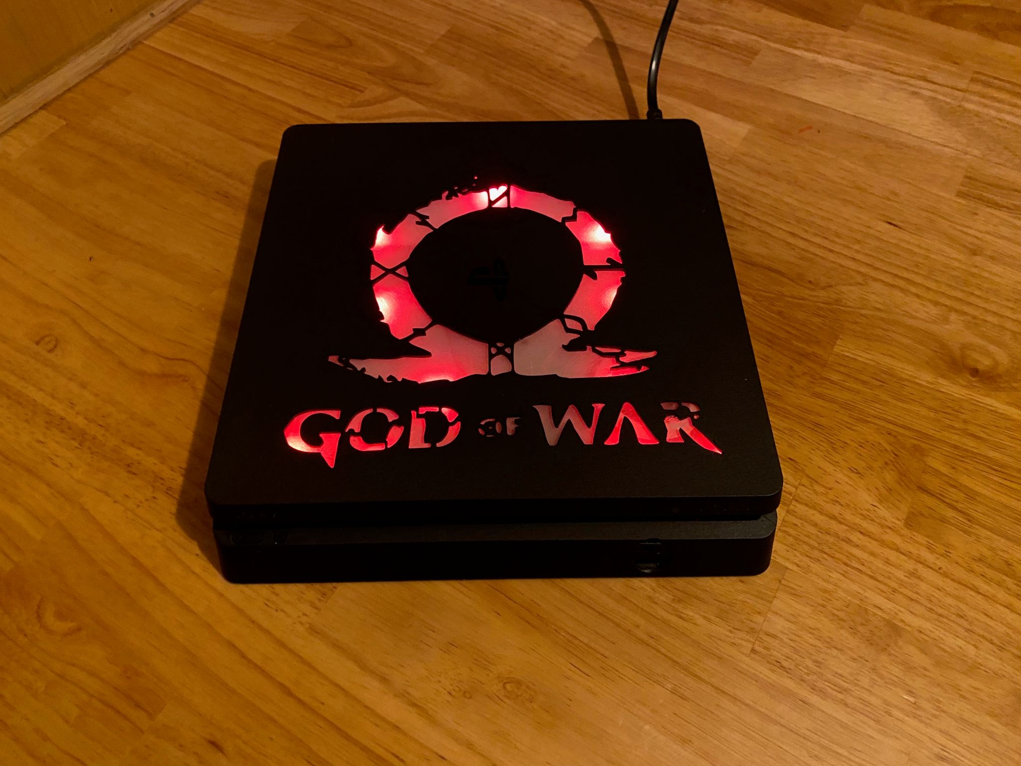 Modded PlayStation 4 - CASE MODS - PS4 Slim - God of war themed - 4TB Internal hard drive