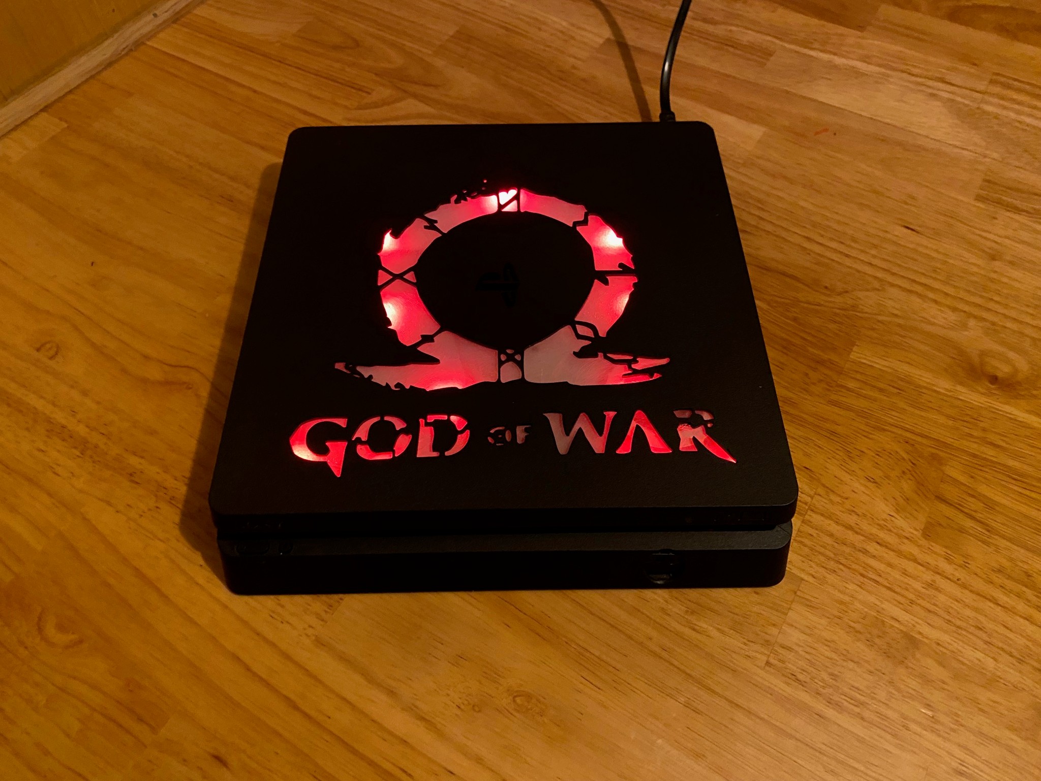 Modded PlayStation 4 - CASE MODS - PS4 Slim - God of war themed - 4TB Internal hard drive