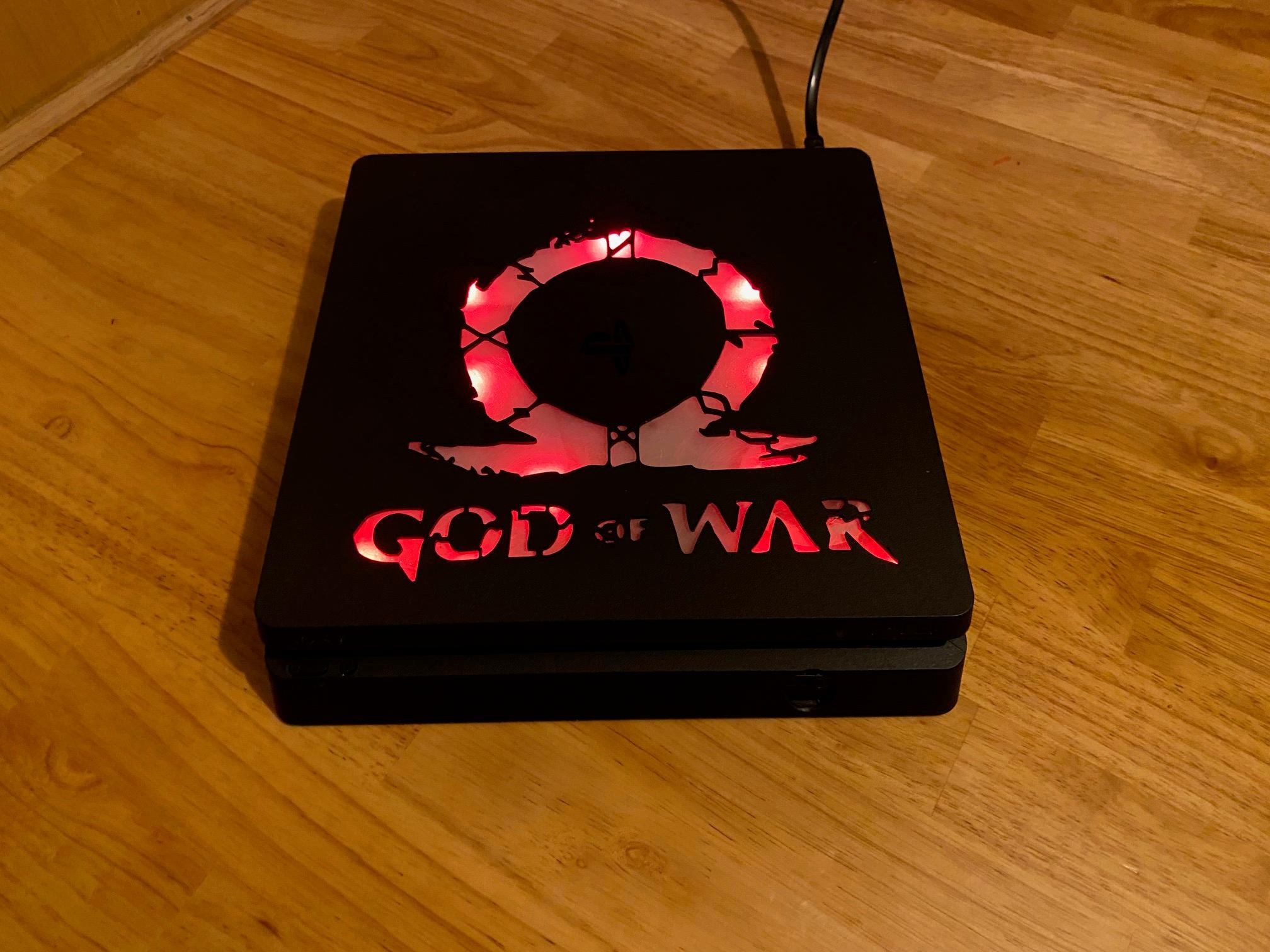 Modded PlayStation 4 - CASE MODS - PS4 Slim - God of war themed - 4TB Internal hard drive