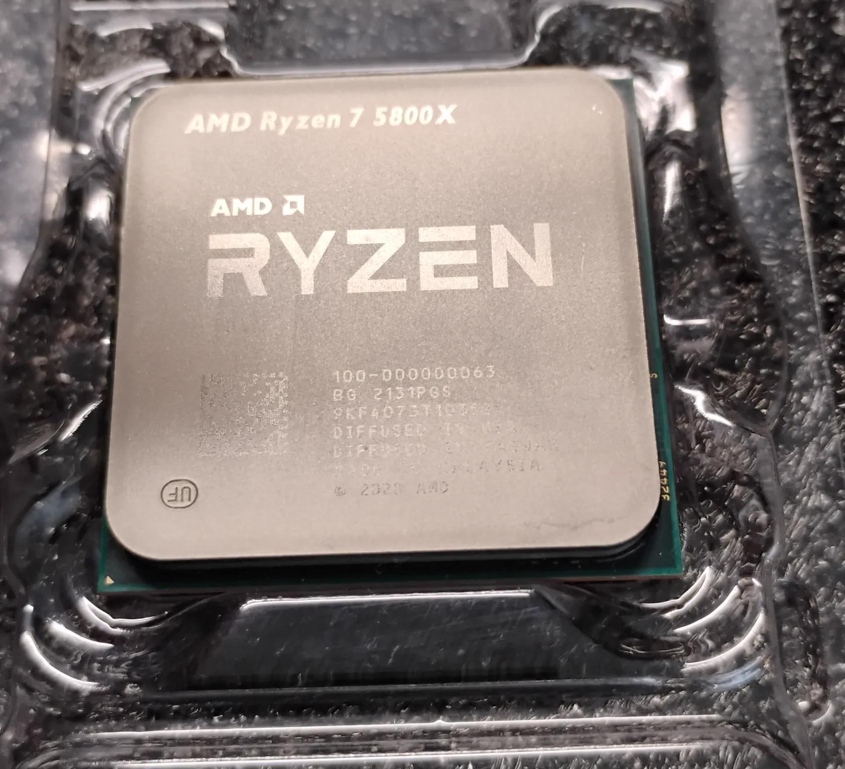 AMD Ryzen 7 5800X Unlocked 7nm Processor 8 cores 16 threads 3.8GHz base 4.7GHz boost 32MB L3 AM4 CPU