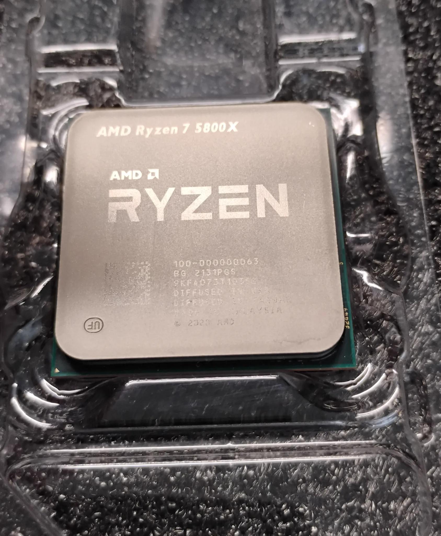 AMD Ryzen 7 5800X Unlocked 7nm Processor 8 cores 16 threads 3.8GHz base 4.7GHz boost 32MB L3 AM4 CPU