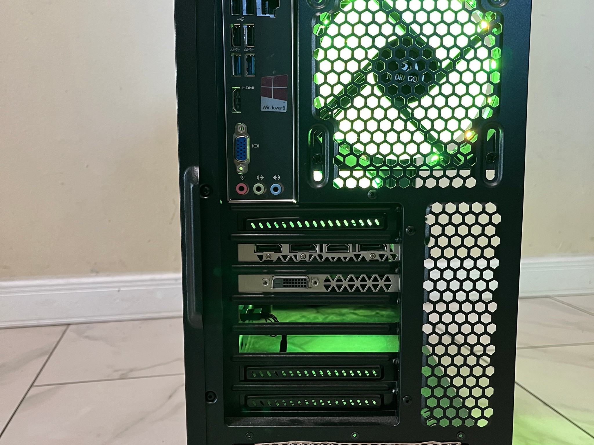 🔥🖥️GTX 1080, Intel i5-4440,500 GB SSD,12 GB RAM, High Performance RGB Gaming PC w/ Remote & Wi-Fi 🖥️