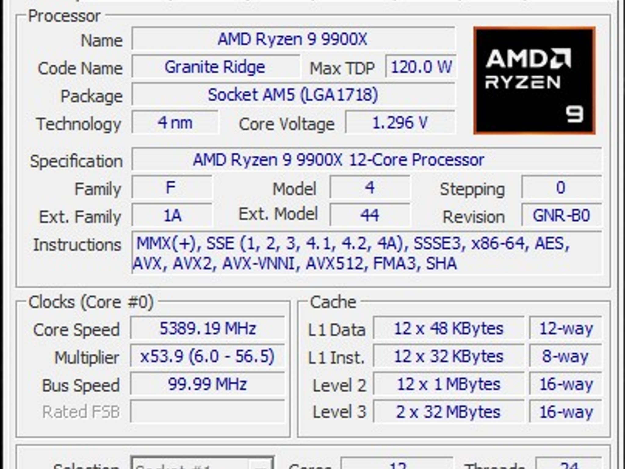 AMD Ryzen 9 9900X 12-Core | AM5 | Box + Clamshell | Tested & Verified
