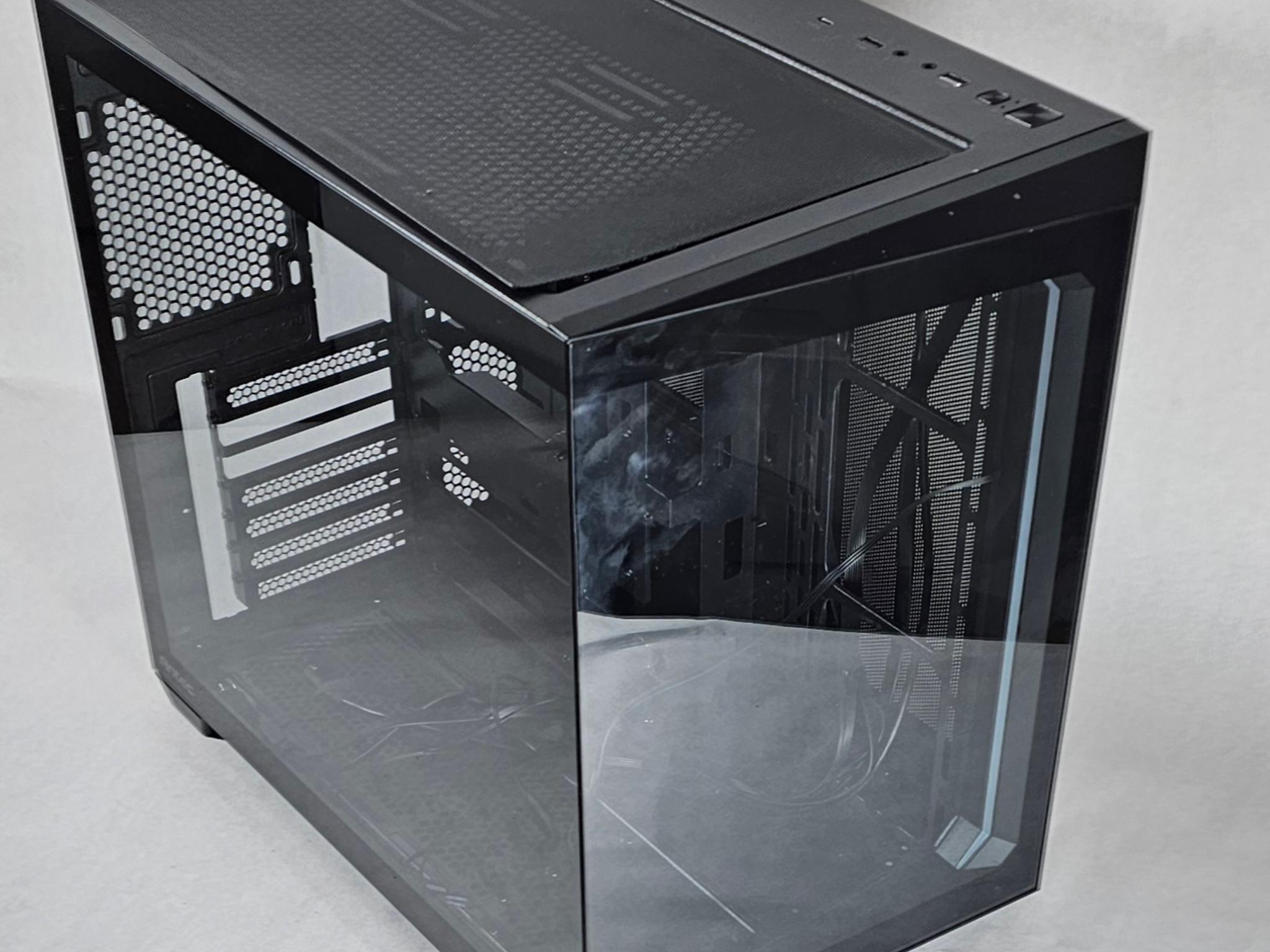 Black Corsair PC Case with Tempered Glass