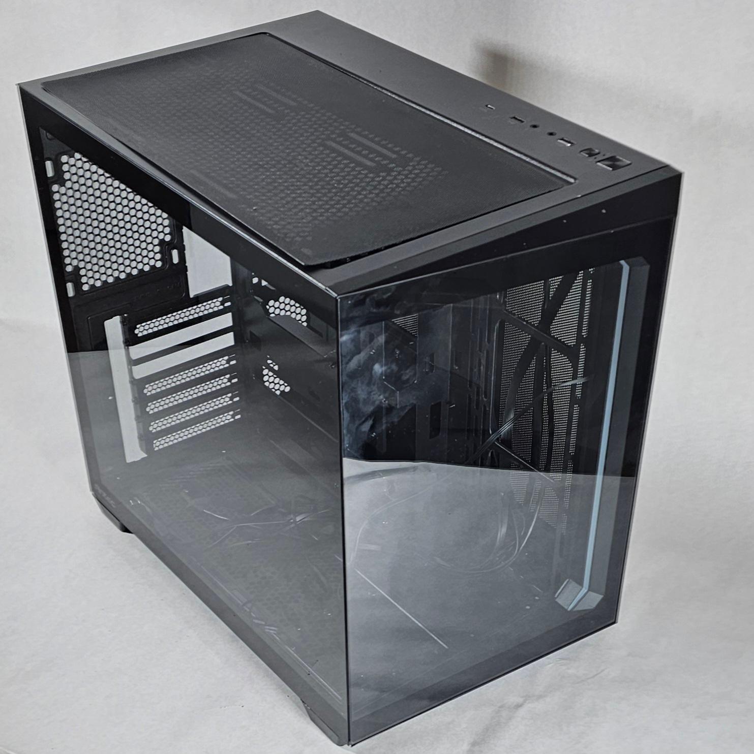 Black Corsair PC Case with Tempered Glass