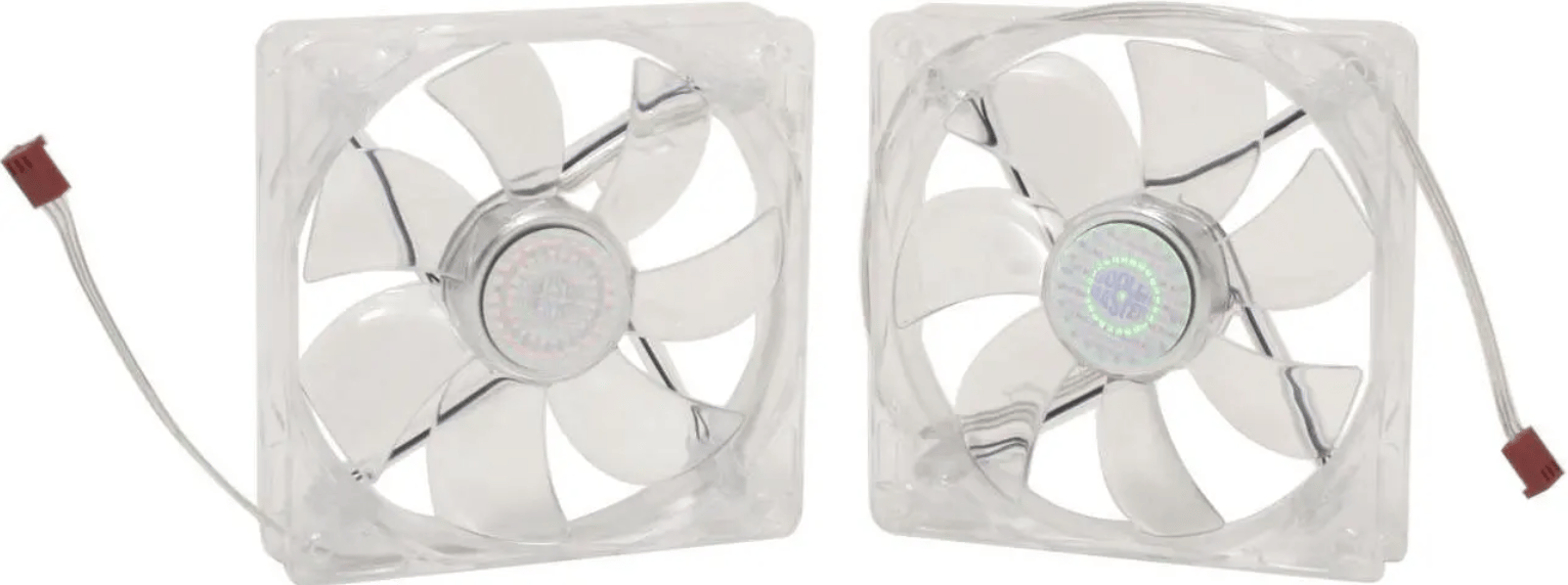 NEW COOLER MASTER 120mm (BLUE LED) COMPUTER CASE FANS (VALUE TWO-PACK)